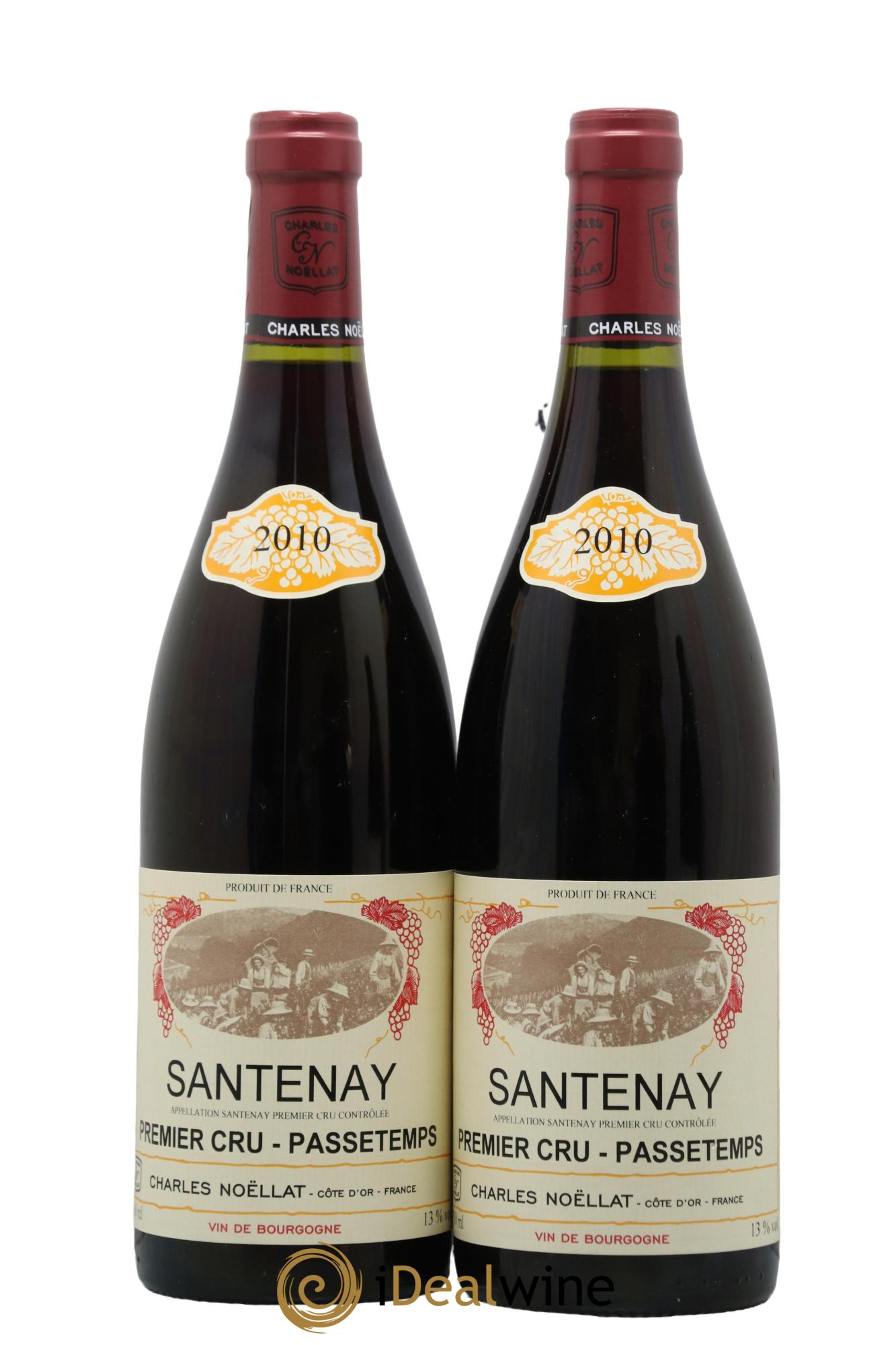 Santenay 1er Cru Passetemps Domaine Charles Noellat 2010 - Lotto di 2 bottiglie - 0