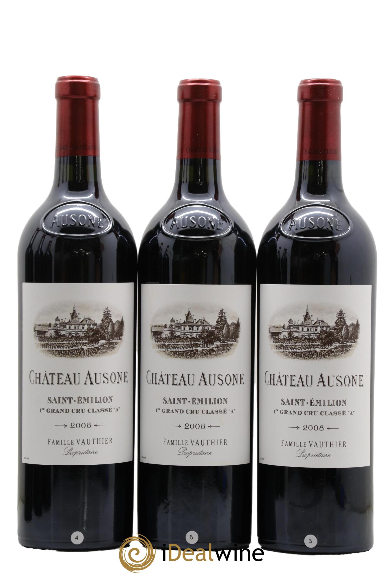 Château Ausone 1er Grand Cru Classé A 2008 - Lotto di 6 bottiglie - 3