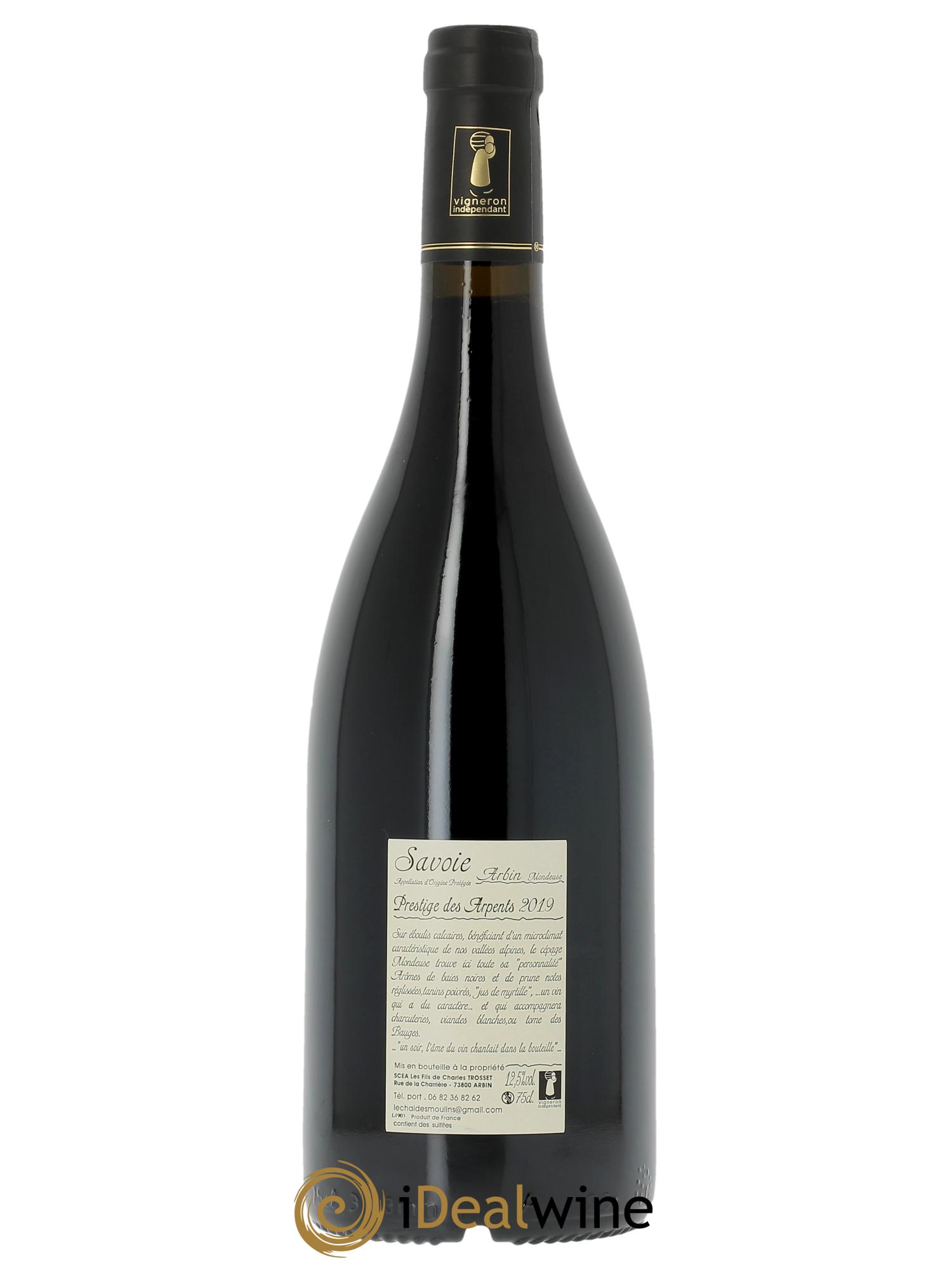 Vin de Savoie Arbin Mondeuse Prestige des Arpents Trosset  2019 - Lotto di 1 bottiglia - 1