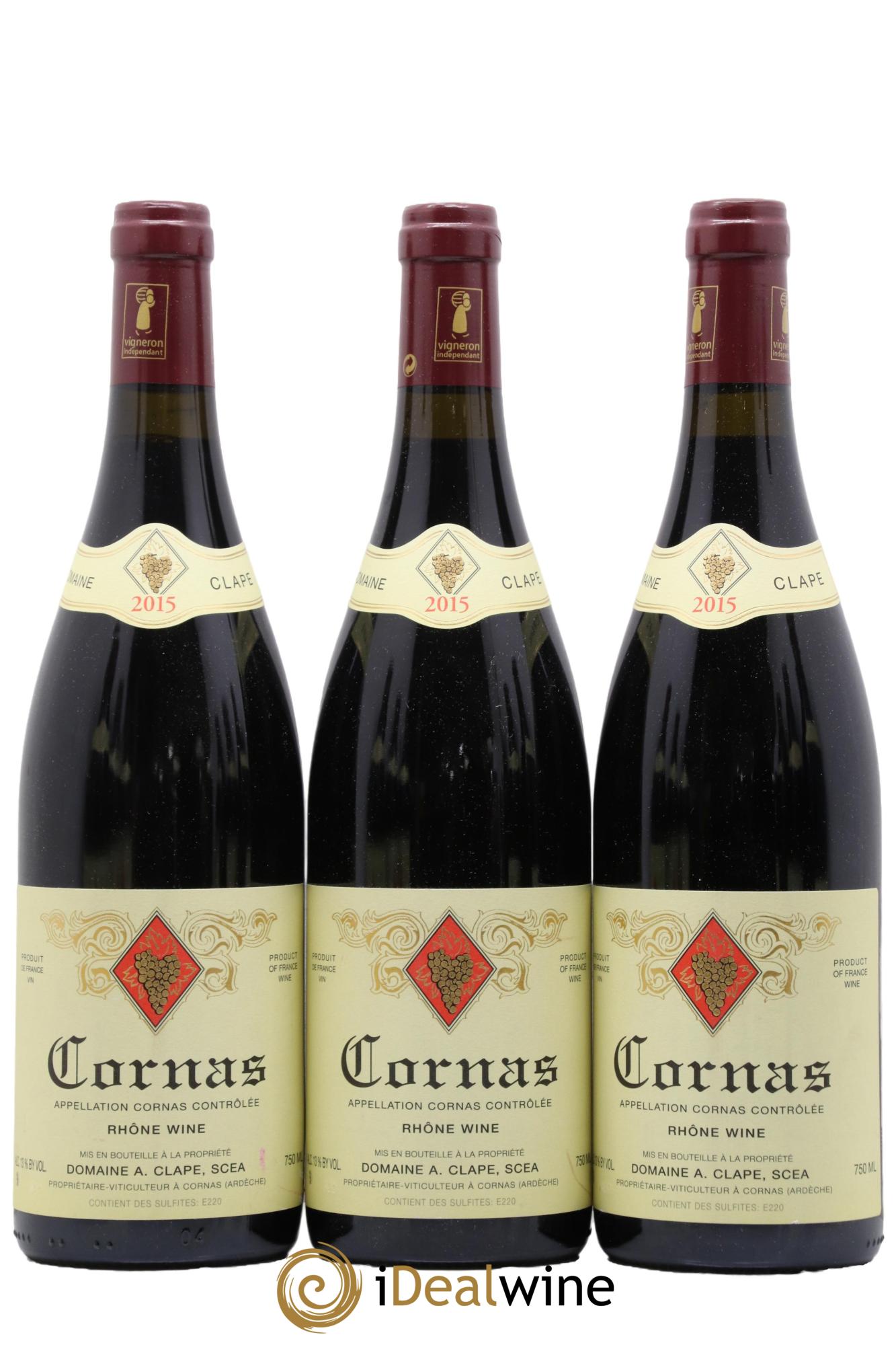 Cornas Auguste Clape 2015 - Lot of 3 bottles - 0