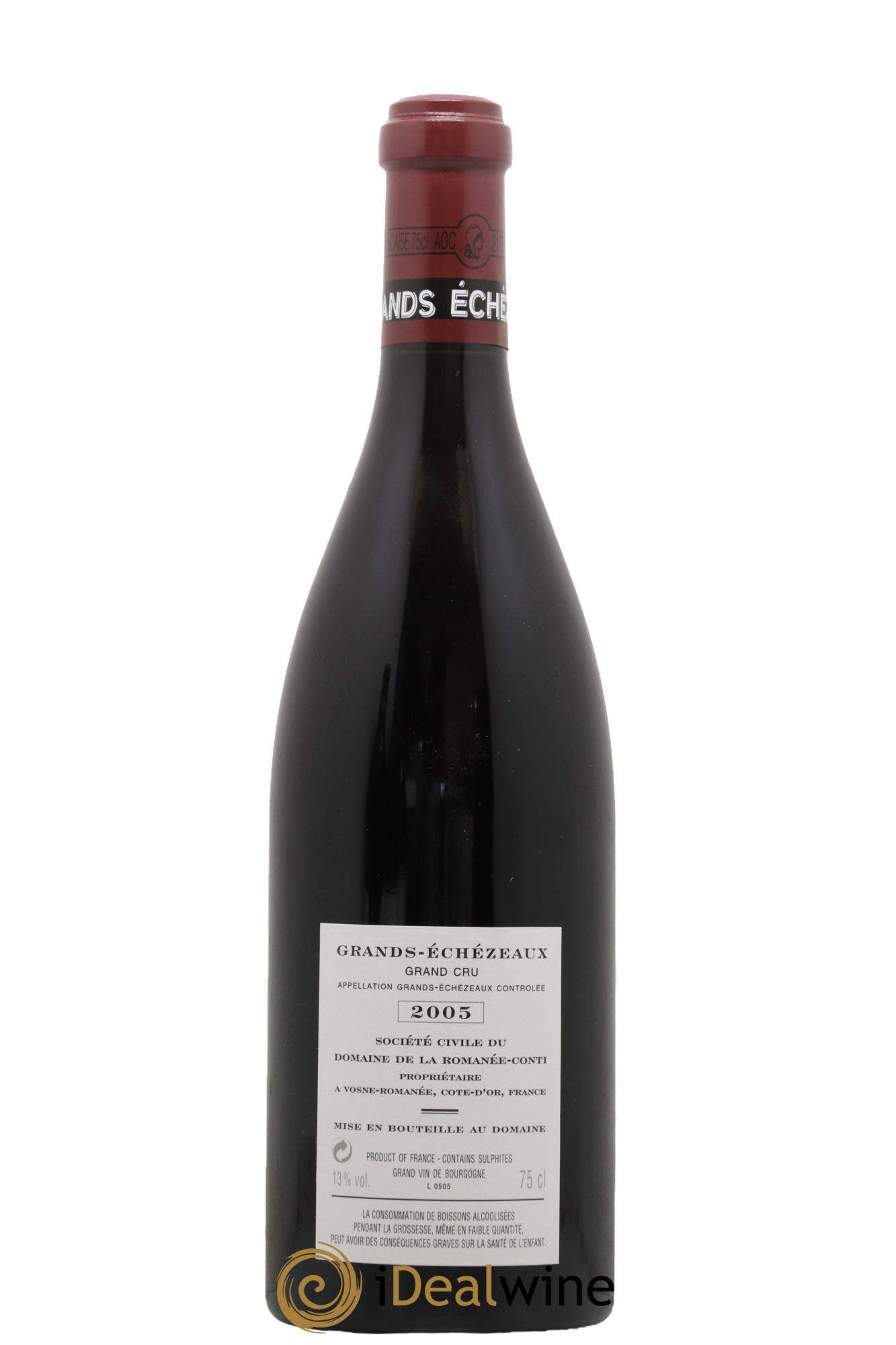 Grands-Echezeaux Grand Cru Domaine de la Romanée-Conti 2005 - Lot de 1 bouteille - 1