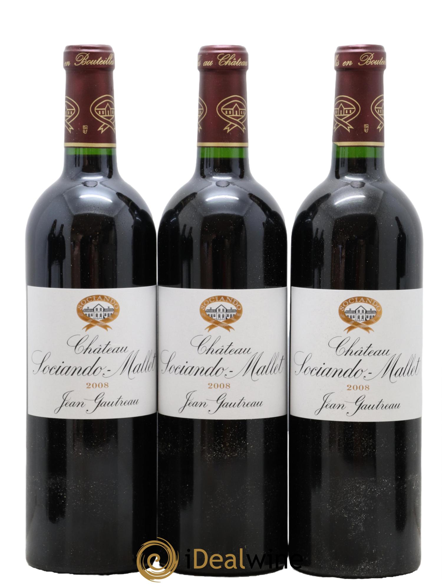 Château Sociando Mallet  2008 - Lot of 12 bottles - 3