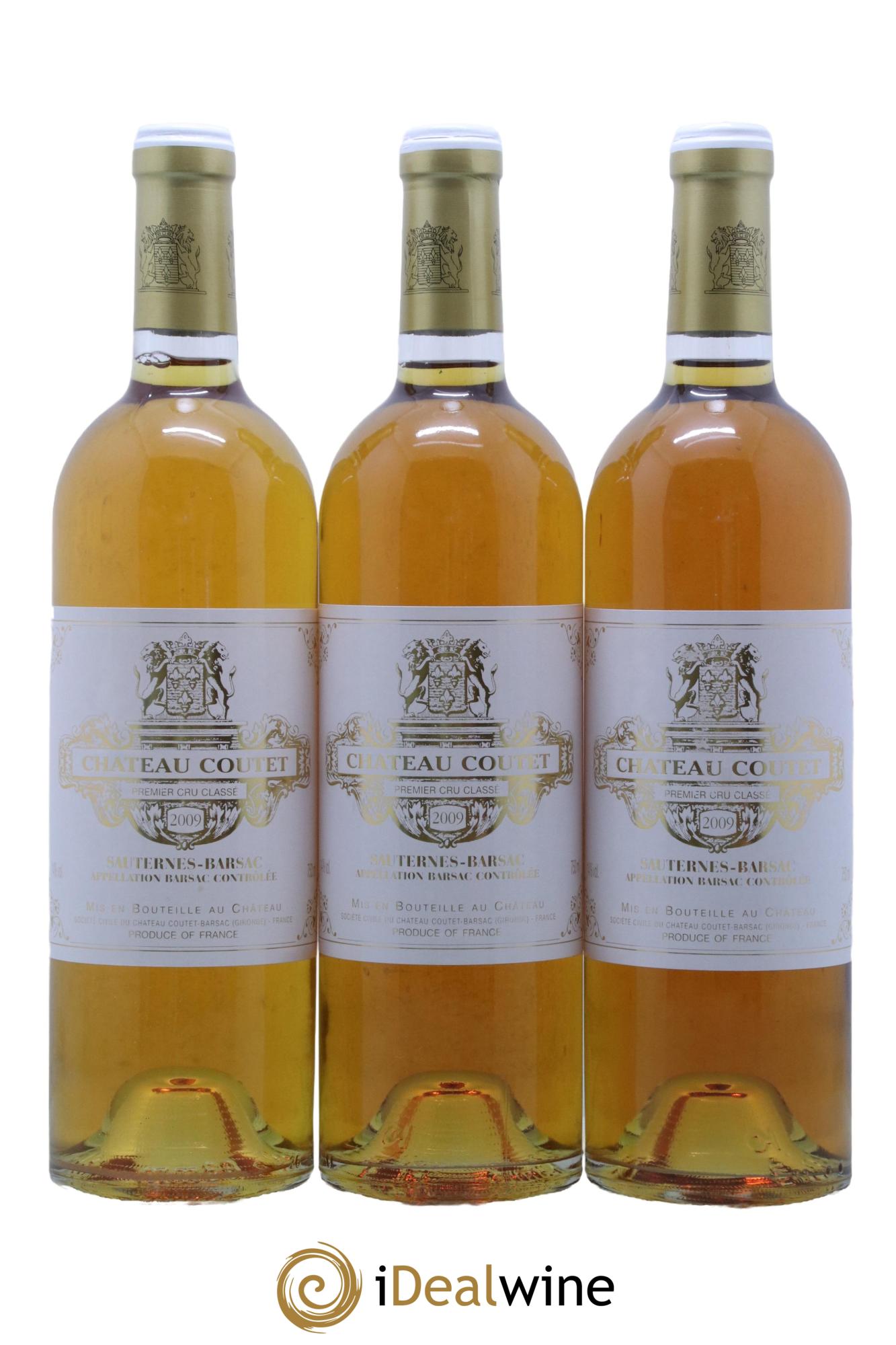 Château Coutet 1er Grand Cru Classé  2009 - Lot de 3 bouteilles - 0