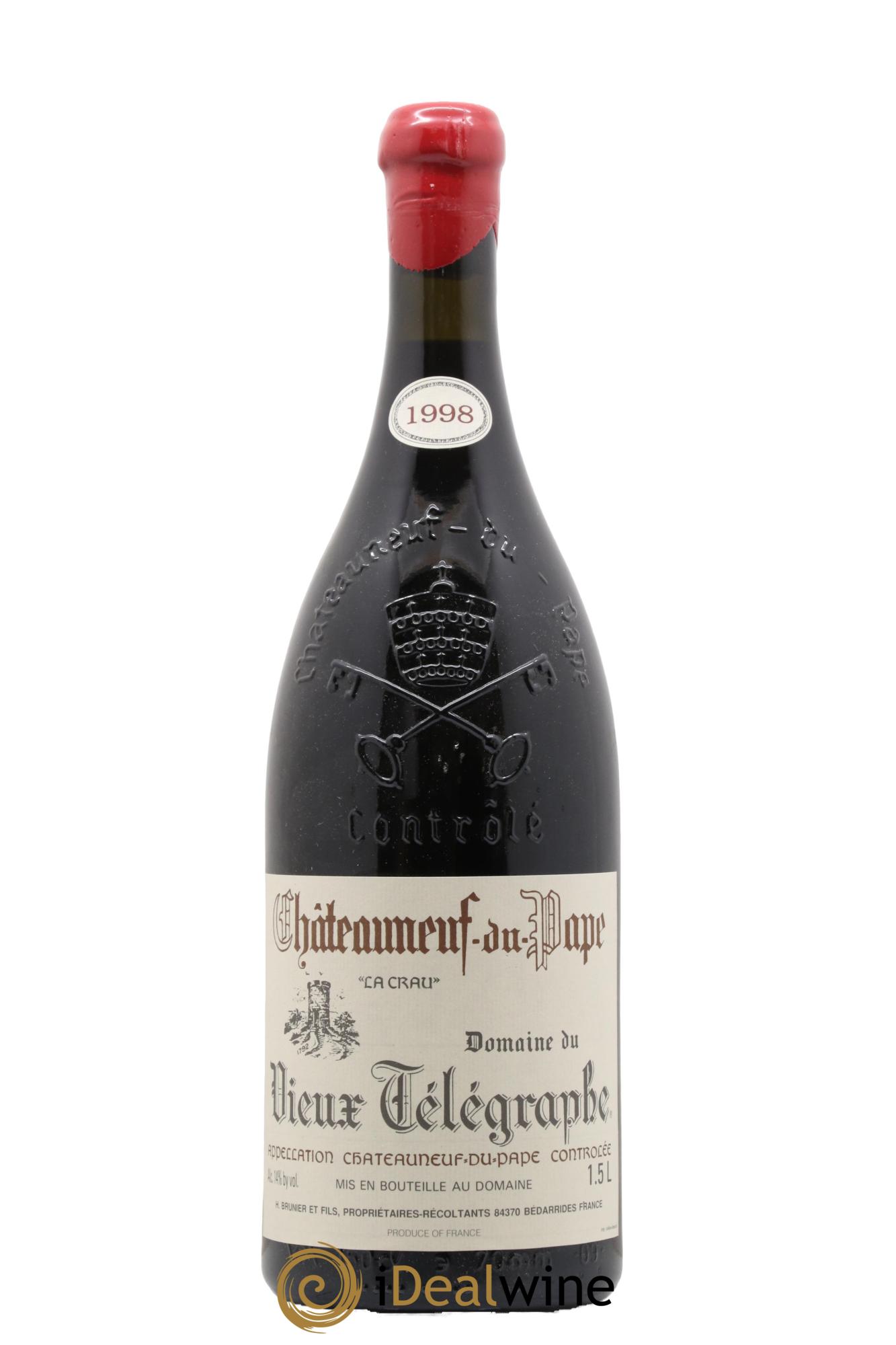 Châteauneuf-du-Pape Vieux Télégraphe (Domaine du) Vignobles Brunier 1998 - Lotto di 1 magnum - 0