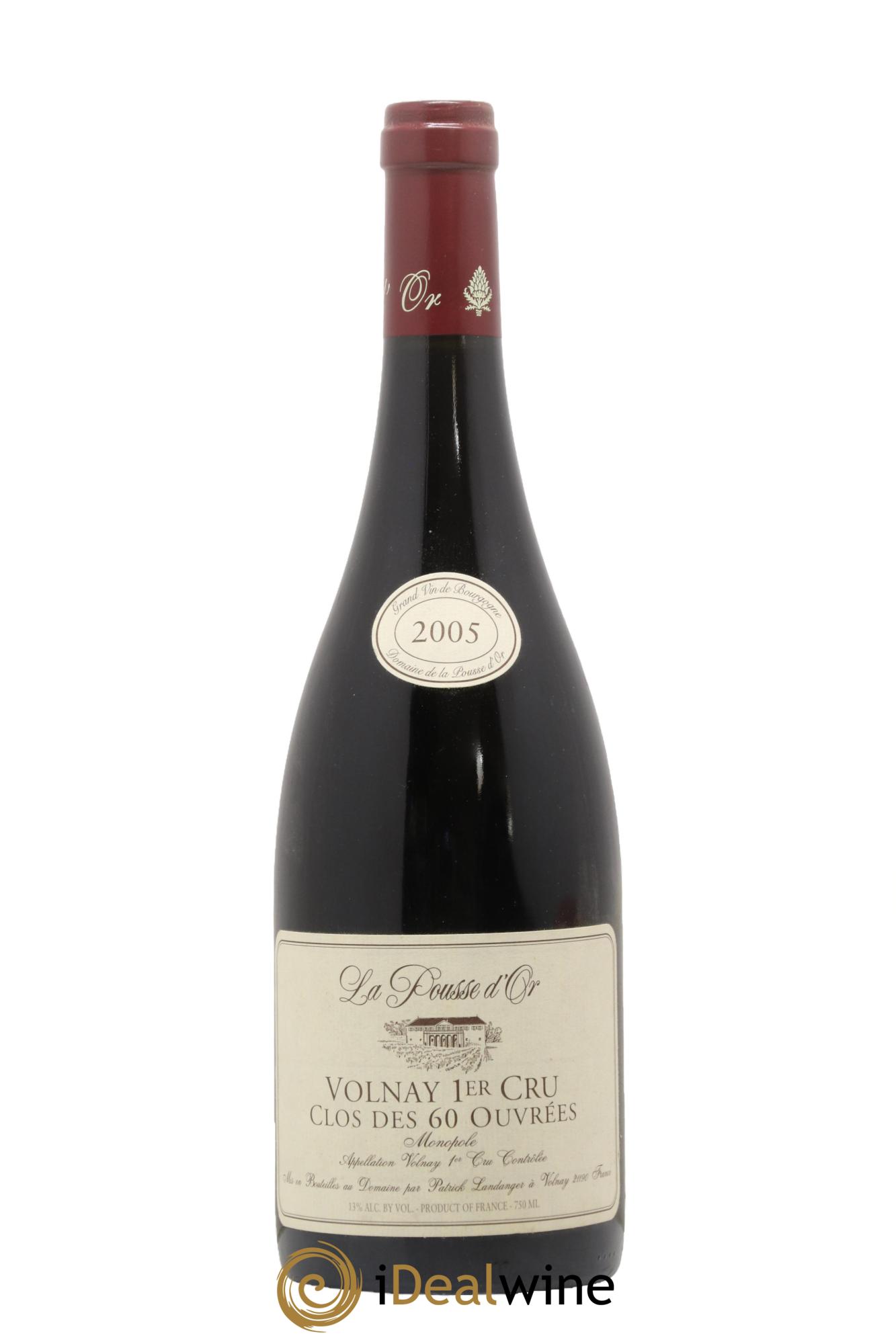 Volnay 1er Cru Clos des 60 ouvrées La Pousse d'Or (Domaine de) 2005 - Lot de 1 bouteille - 0