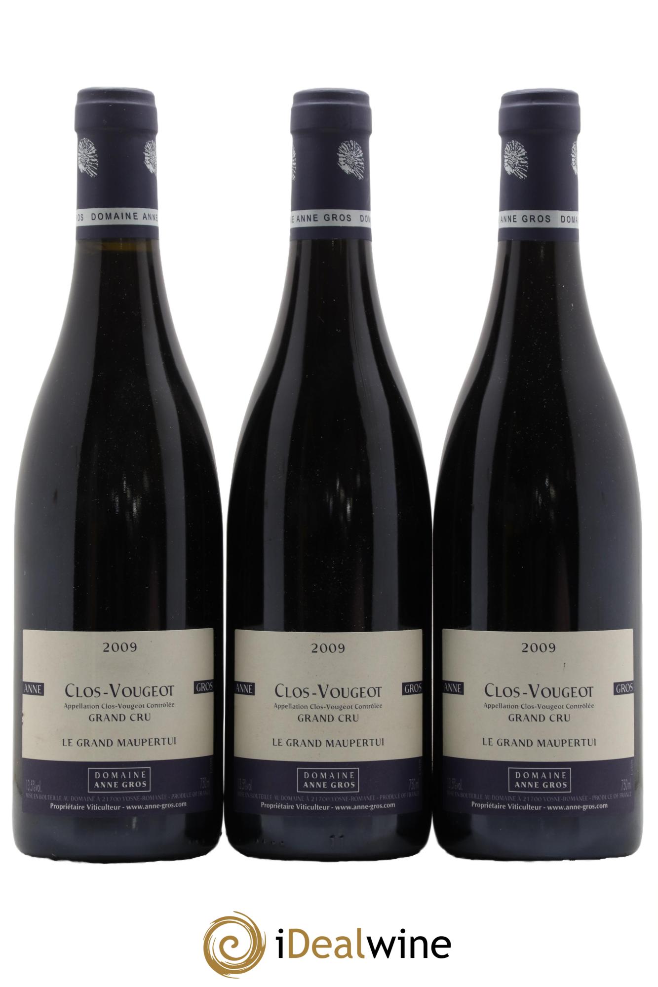 Clos de Vougeot Grand Cru Le Grand Maupertui Anne Gros  2009 - Posten von 3 Flaschen - 0