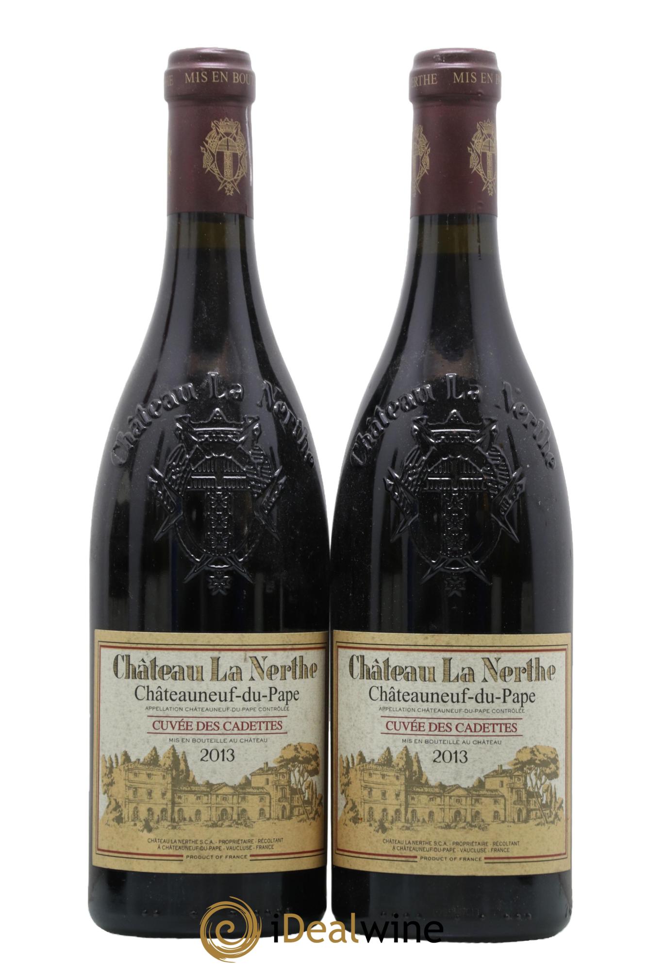 Châteauneuf-du-Pape Château La Nerthe Cuvée des Cadettes Famille Richard 2013 - Posten von 2 Flaschen - 0