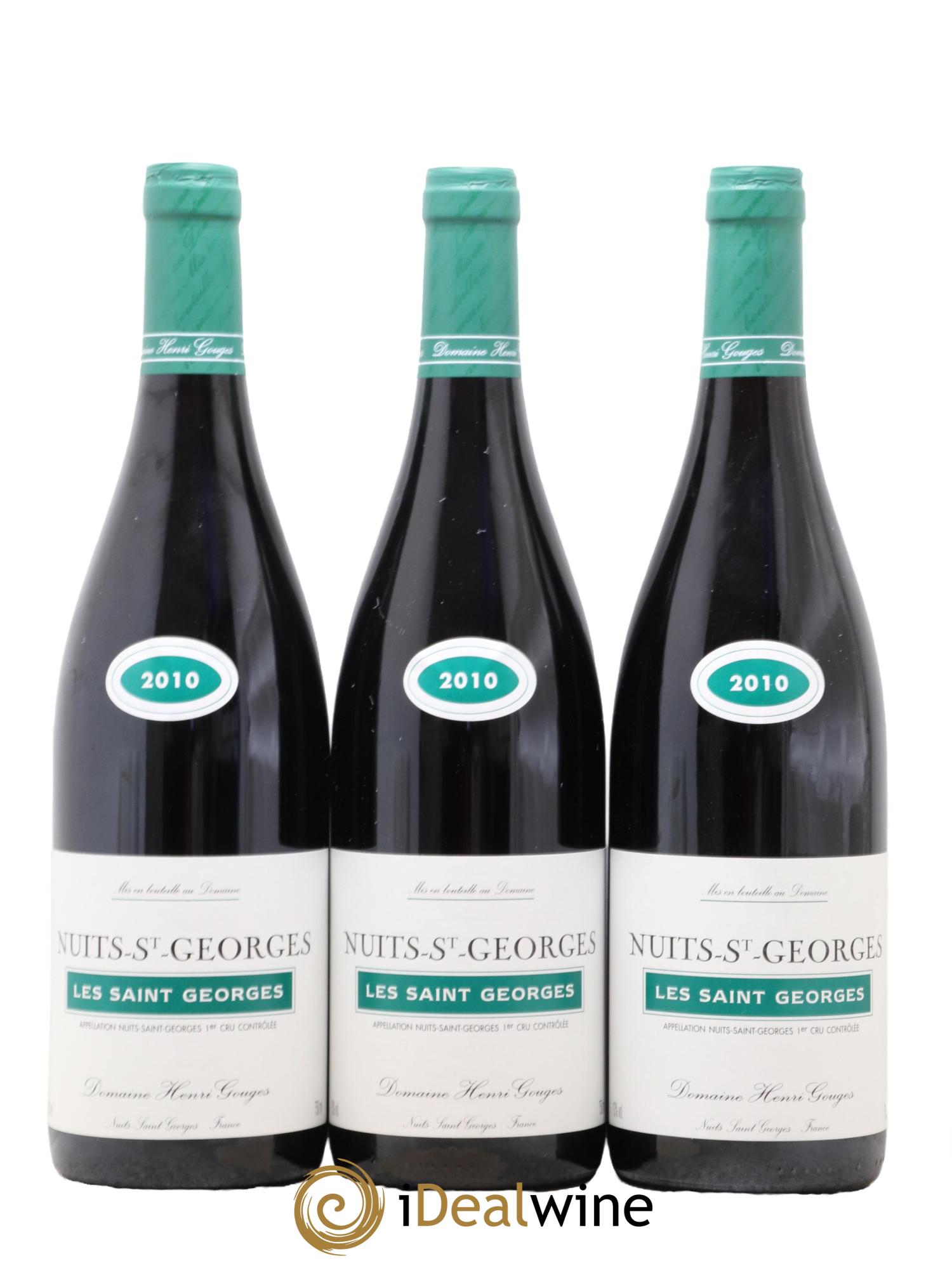 Nuits Saint-Georges 1er Cru Les Saints Georges Henri Gouges 2010 - Lot of 3 bottles - 0