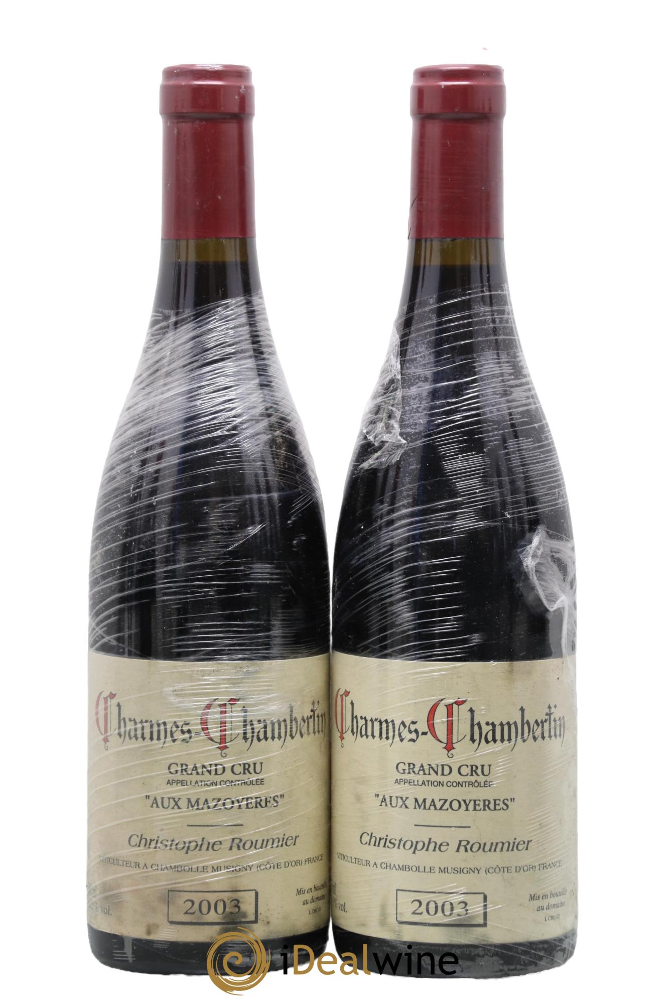 Charmes-Chambertin Grand Cru Aux Mazoyères Christophe Roumier 2003 - Lot of 2 bottles - 0