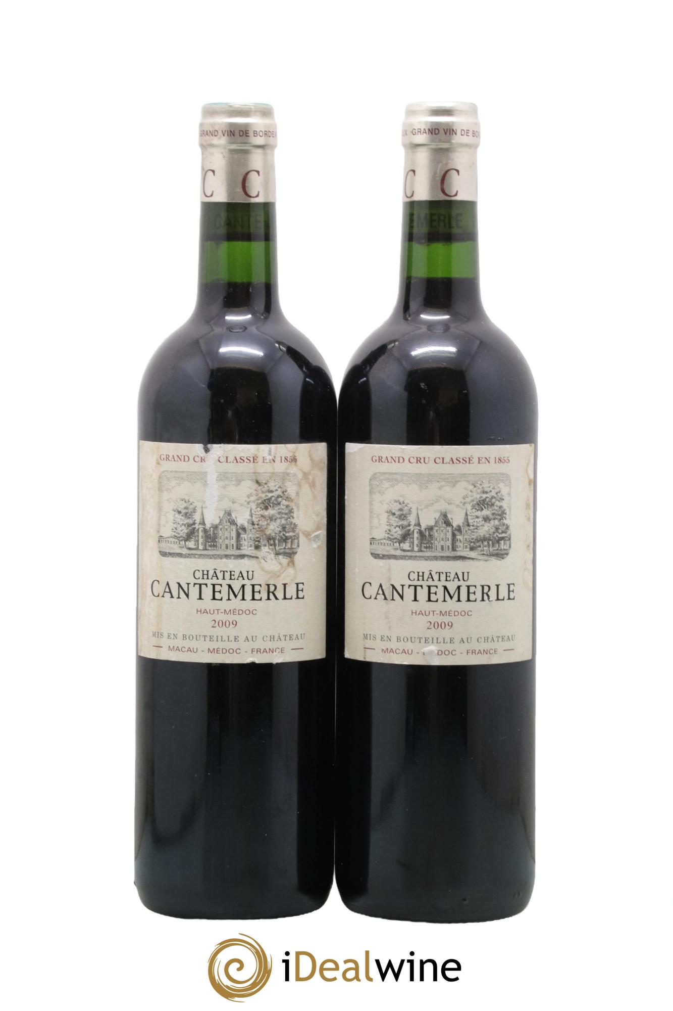 Château Cantemerle 5ème Grand Cru Classé 2009 - Posten von 2 Flaschen - 0