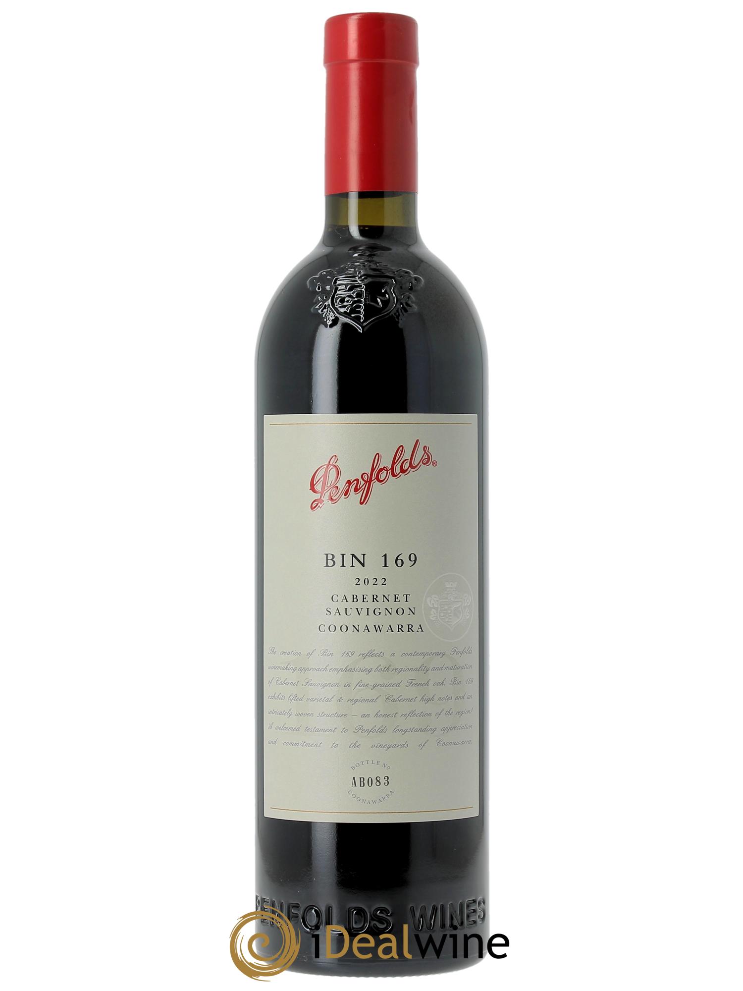 Coonawarra Penfolds Wines Bin 169 Cabernet sauvignon (Original-holzkiste ab 6 bts) 2022 - Posten von 1 Flasche - 0