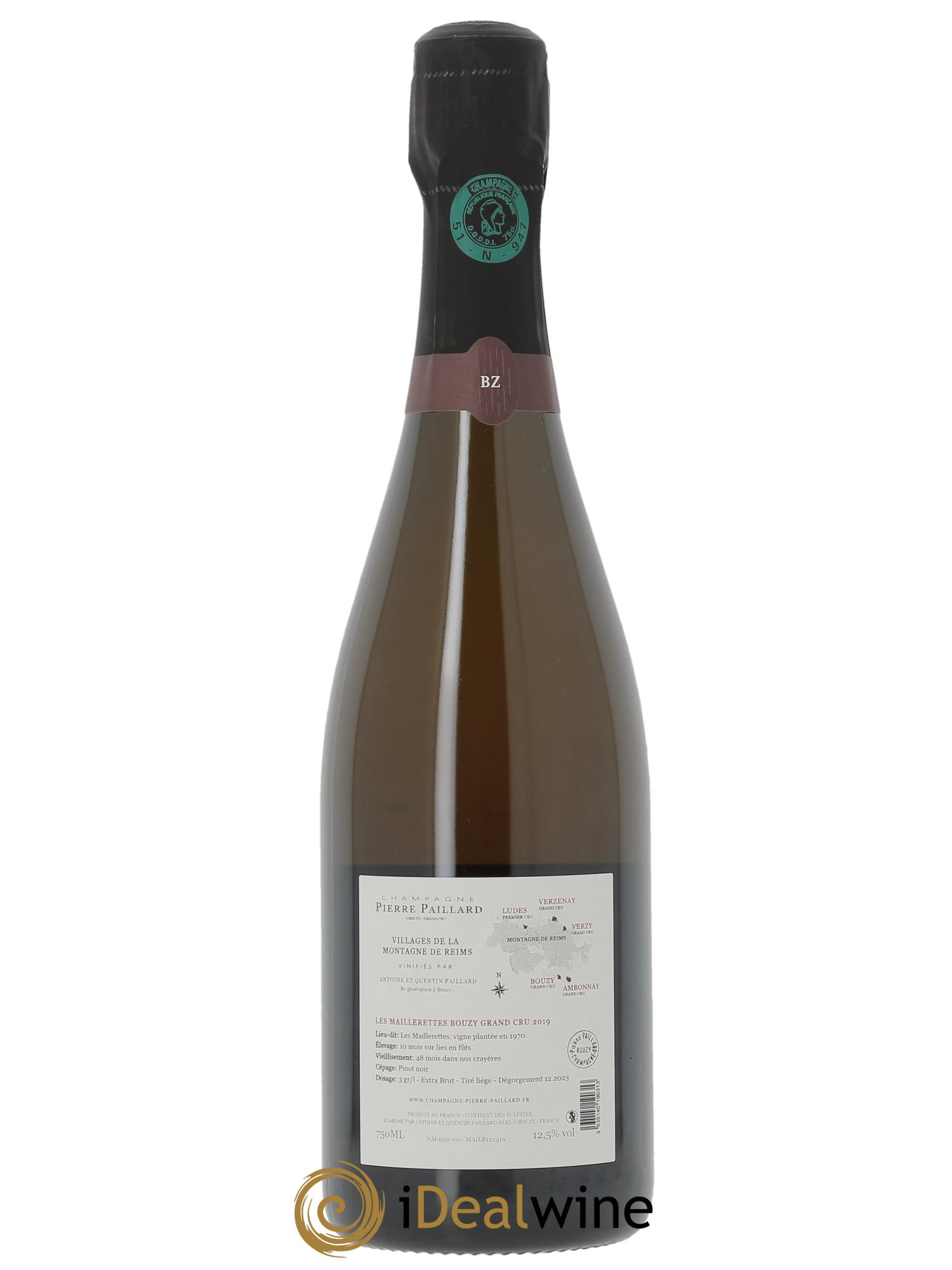 Les Maillerettes Grand Cru Extra Brut Pierre Paillard  2019 - Lotto di 1 bottiglia - 1