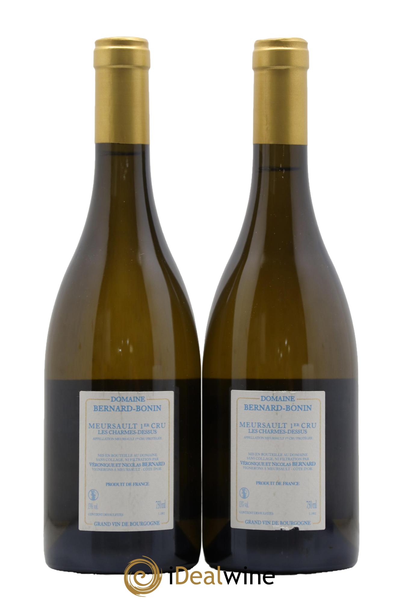 Meursault 1er Cru Les Charmes Dessus Bernard Bonin  2018 - Lotto di 2 bottiglie - 1