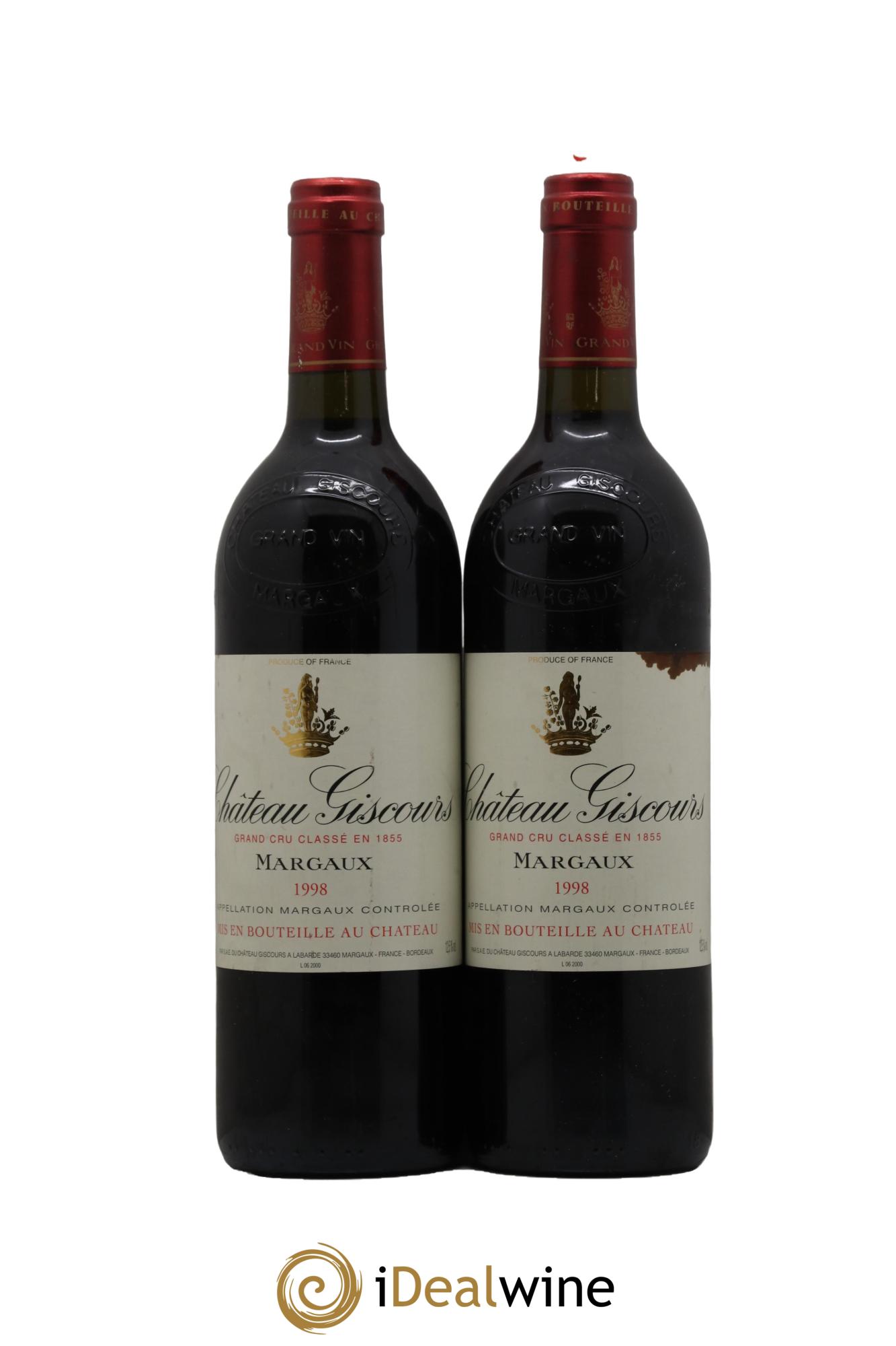 Château Giscours 3ème Grand Cru Classé  1998 - Lot of 2 bottles - 0