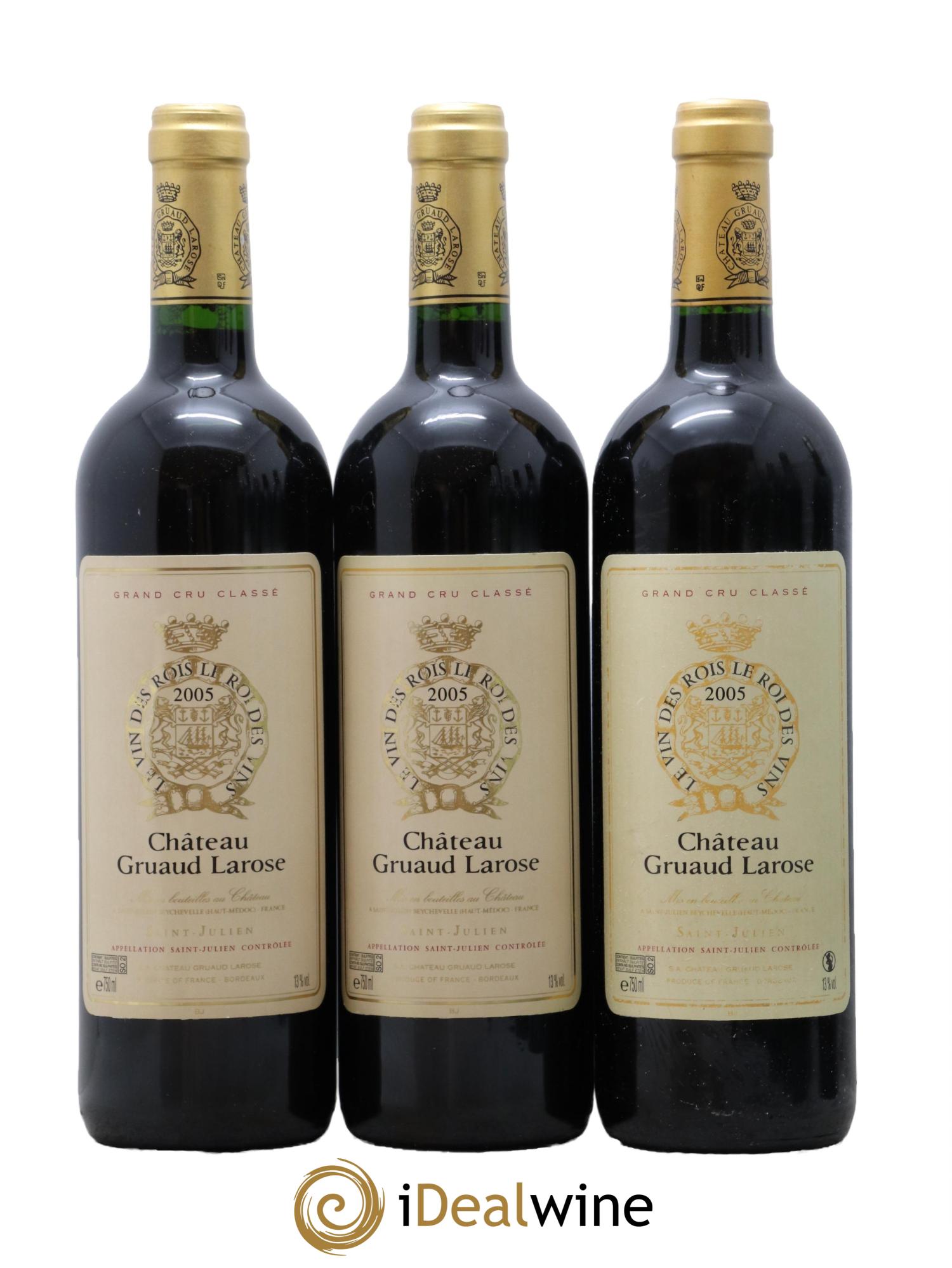 Château Gruaud Larose 2ème Grand Cru Classé 2005 - Lotto di 3 bottiglie - 0