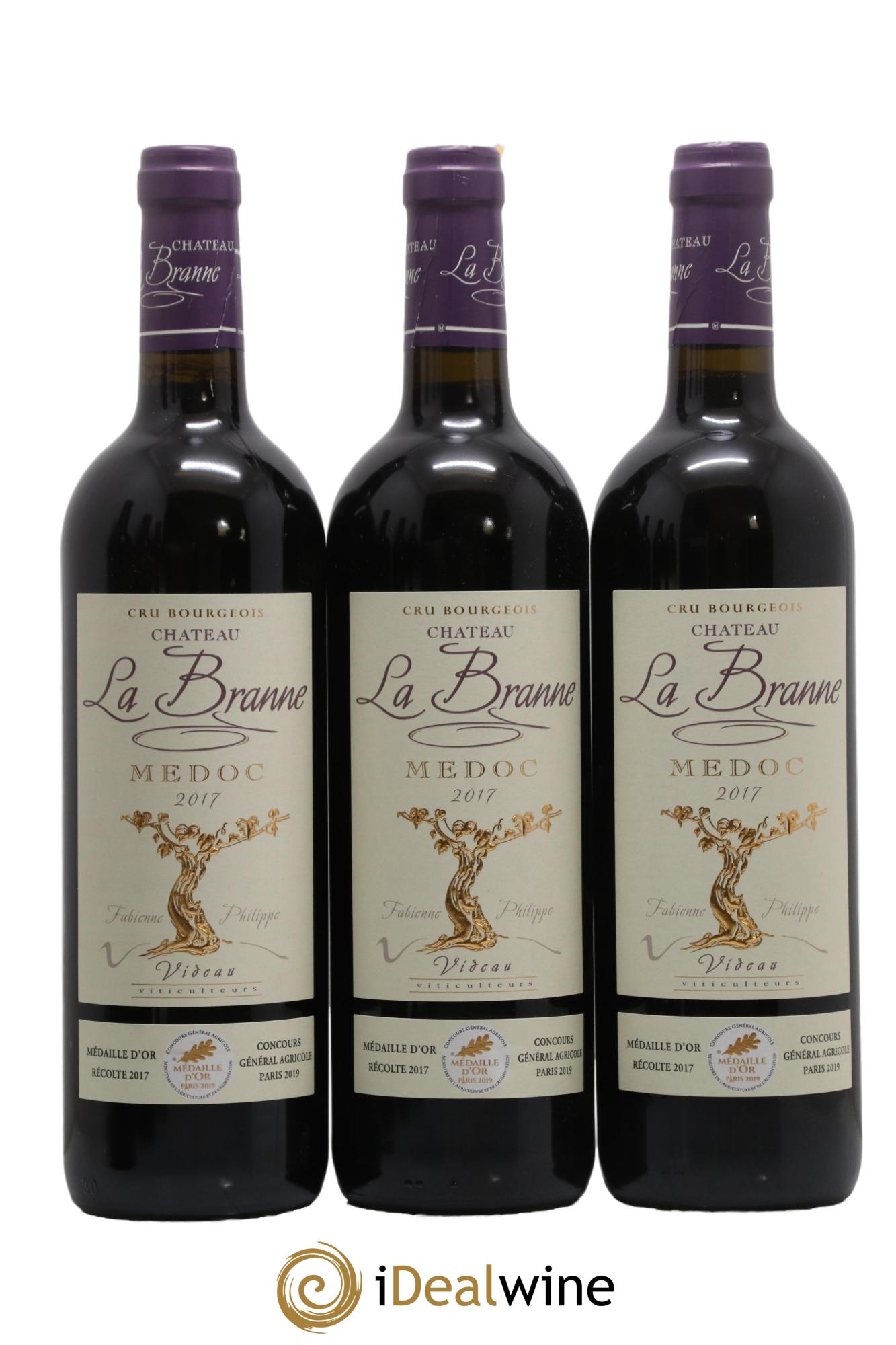 Médoc Chateau La Branne 2017 - Lot de 6 bouteilles - 2