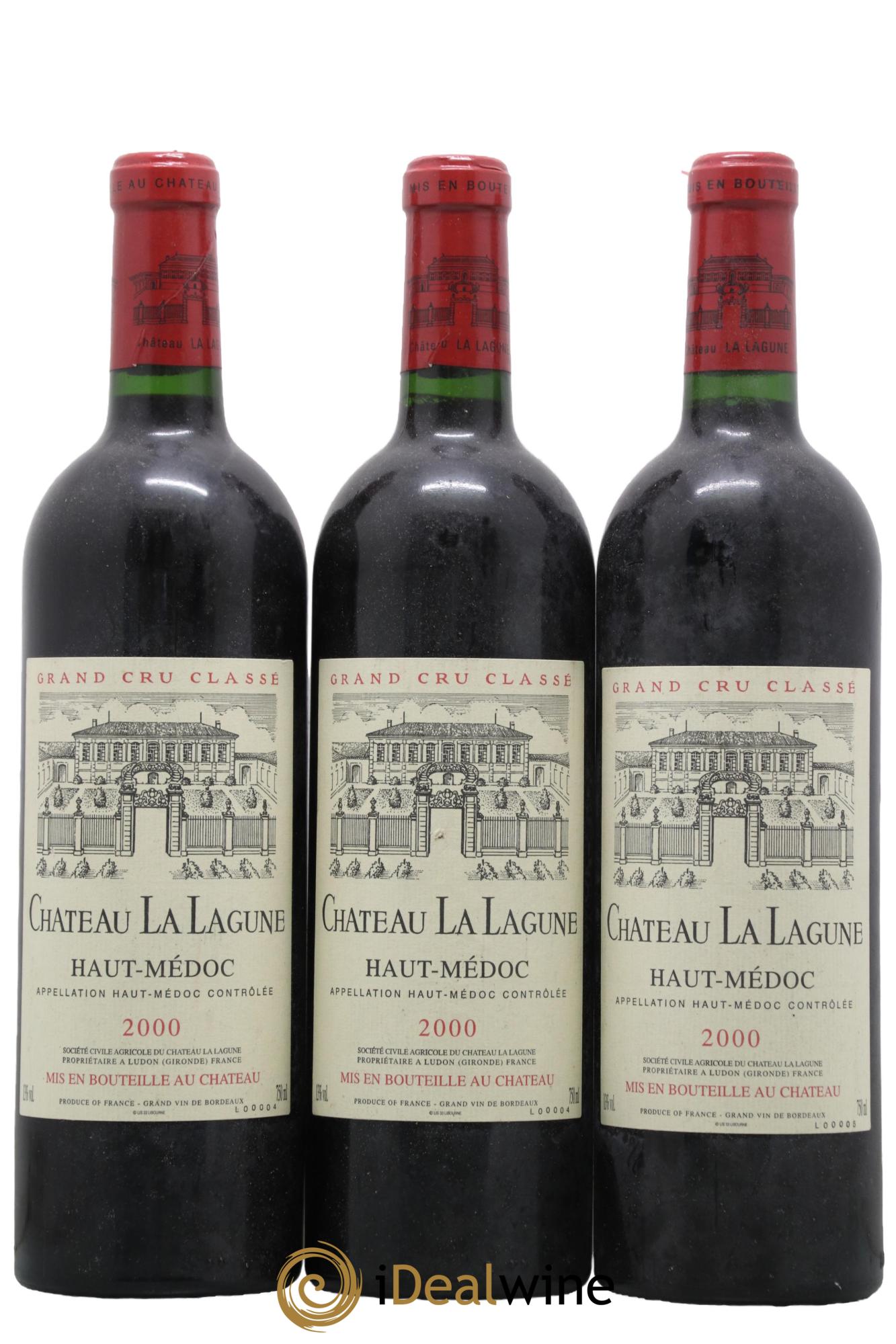 Château la Lagune 3ème Grand Cru Classé 2000 - Posten von 3 Flaschen - 0