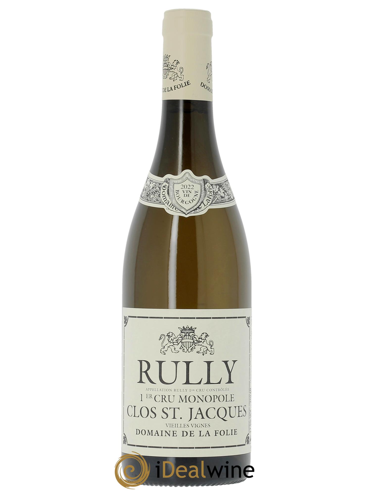 Rully 1er Cru Clos Saint-Jacques Domaine de la Folie  2022 - Posten von 1 Flasche - 0