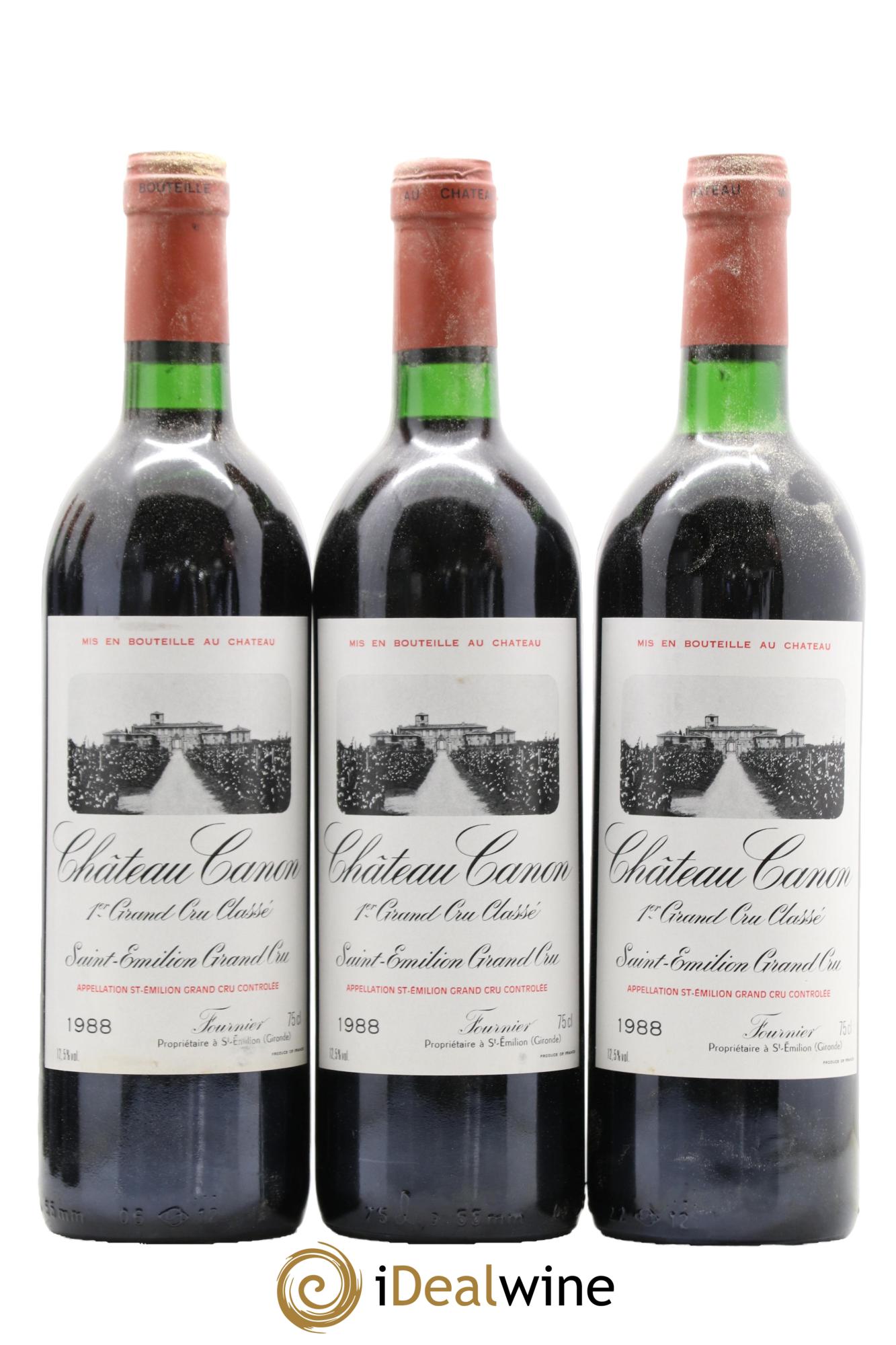 Château Canon 1er Grand Cru Classé B 1988 - Lotto di 12 bottiglie - 3