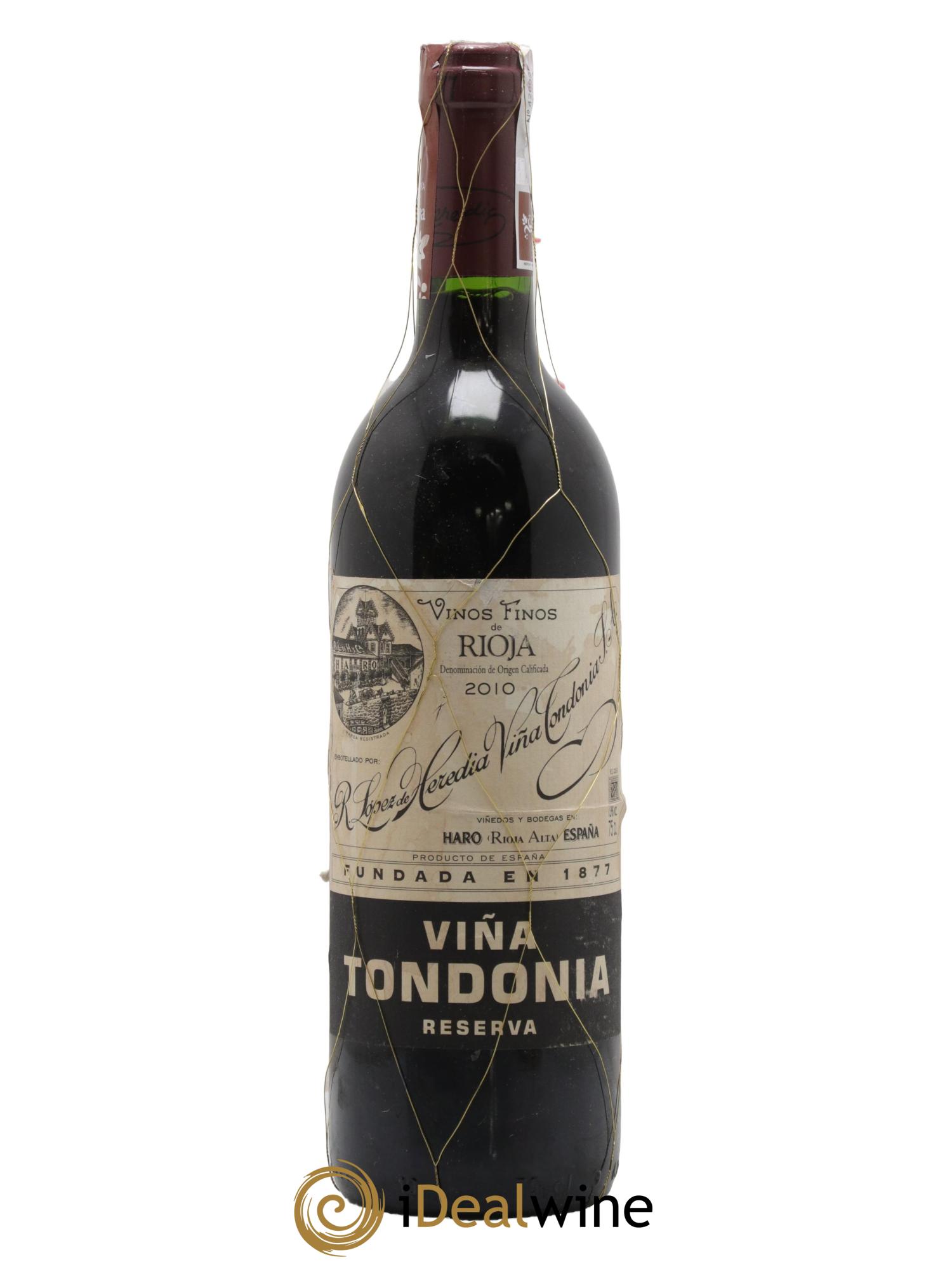 Rioja DOCA Reserva Vina Tondonia R. Lopez de Heredia 2010 - Lotto di 1 bottiglia - 0