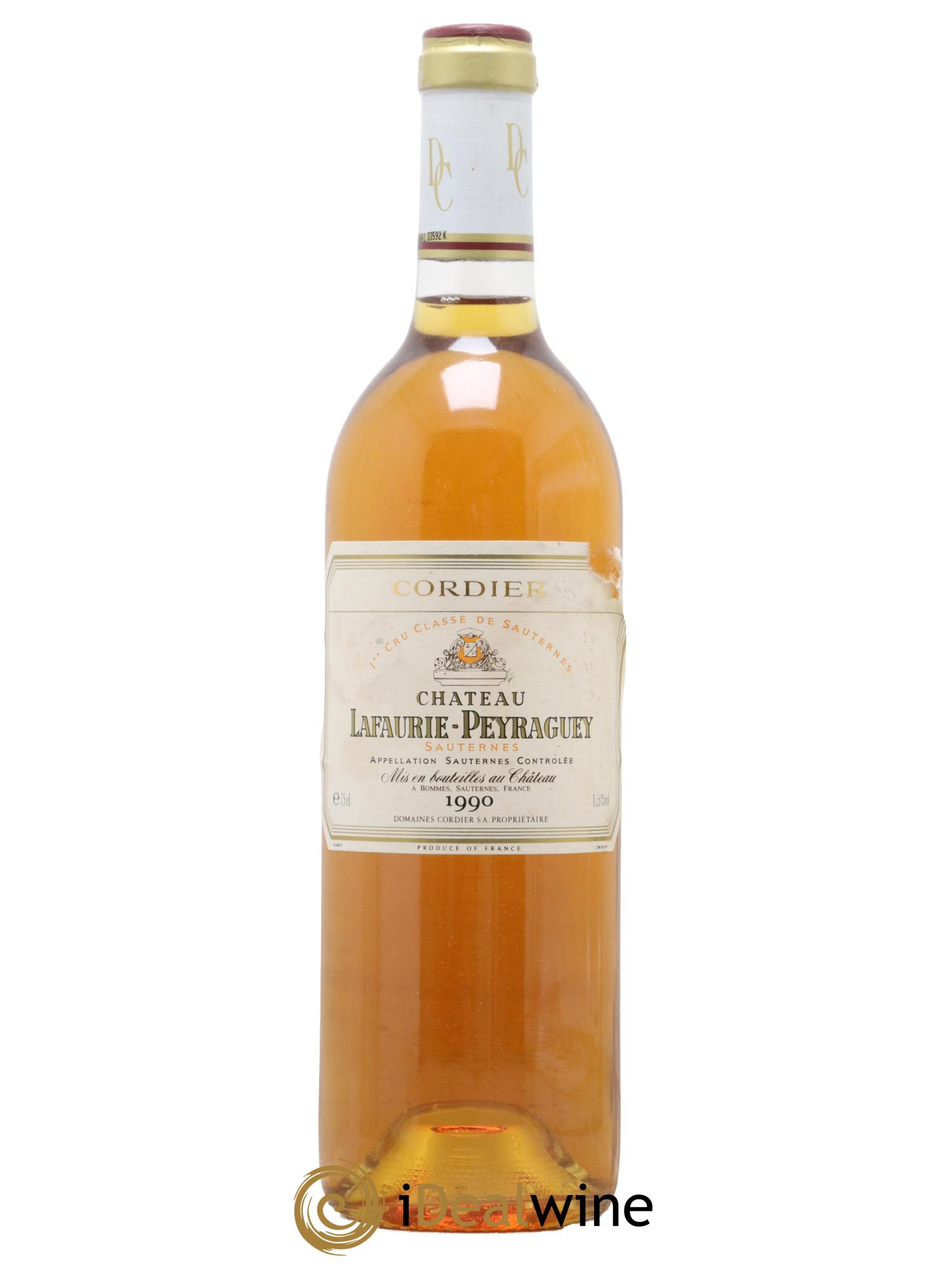 Château Lafaurie-Peyraguey 1er Grand Cru Classé 1990 - Posten von 1 Flasche - 0