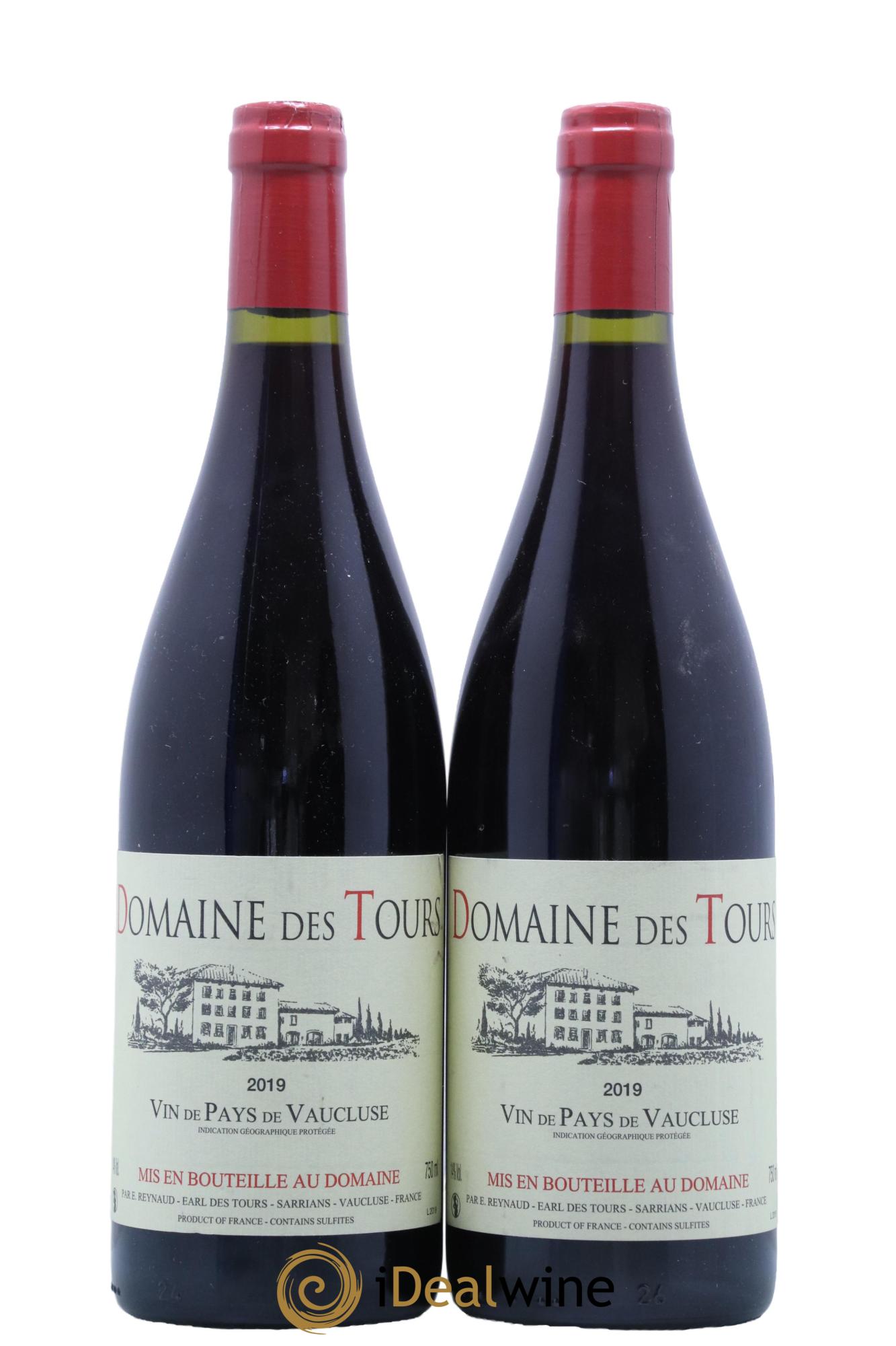 IGP Vaucluse (Vin de Pays de Vaucluse) Domaine des Tours Emmanuel Reynaud 2019 - Lot de 2 bouteilles - 0