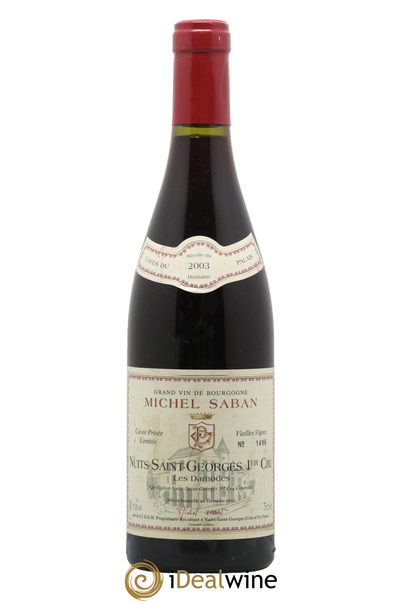 Nuits Saint-Georges 1er Cru Les Damodes Michel Saban 2003 - Posten von 1 Flasche - 0