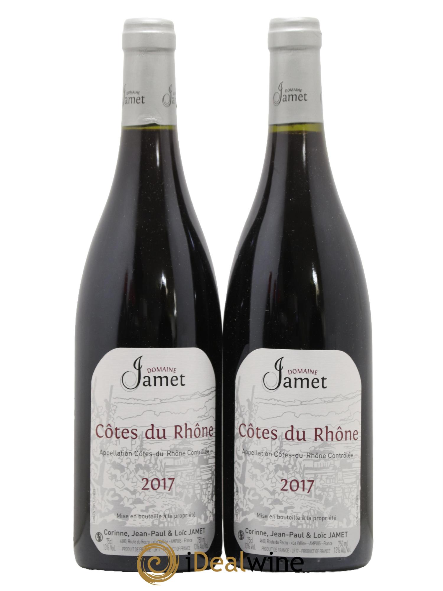 Côtes du Rhône Jamet (Domaine) 2017 - Lot of 2 bottles - 0