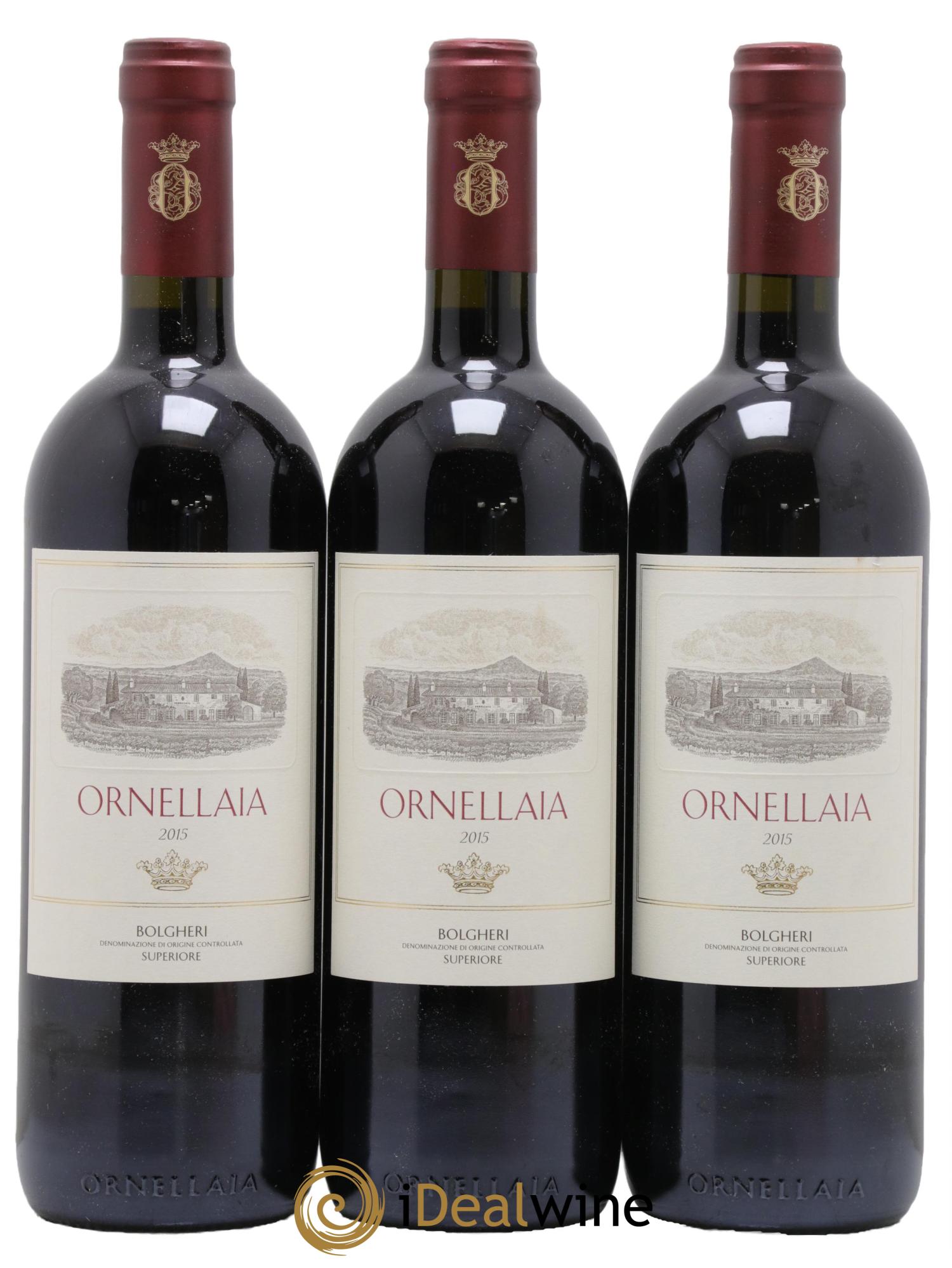 Bolgheri  DOC Superiore Ornellaia Tenuta Dell'Ornellaia - Frescobaldi 2015 - Lotto di 3 bottiglie - 0