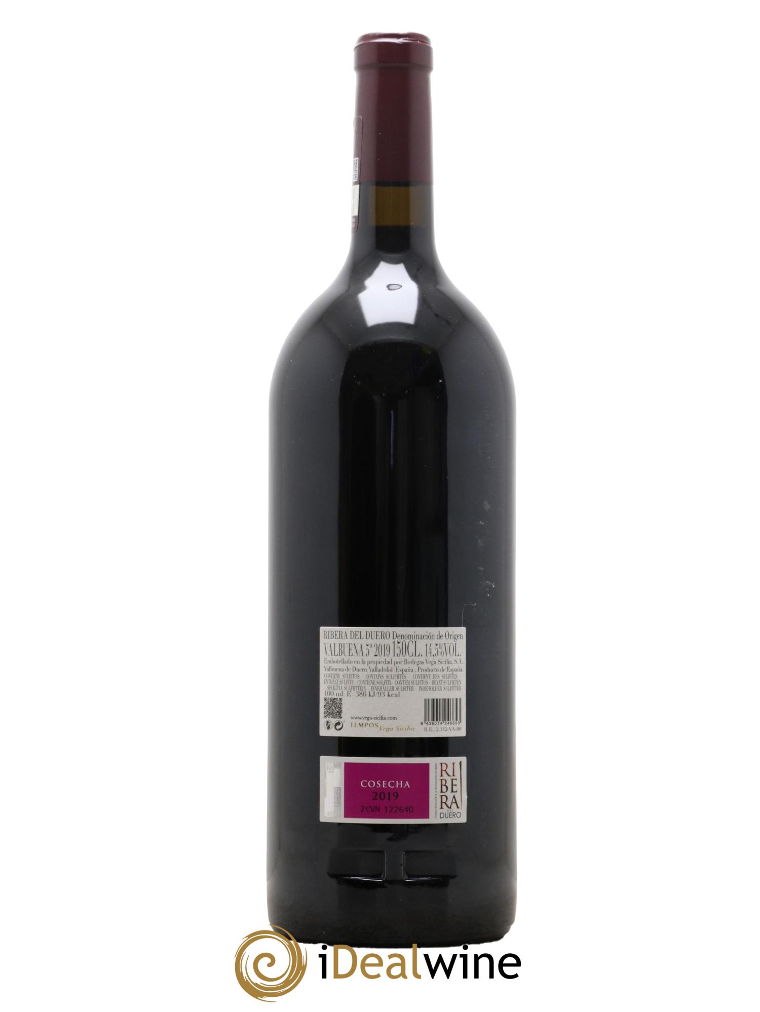 Ribera Del Duero DO Vega Sicilia Valbuena 5 ano Famille Alvarez 2019 - Posten von 1 Magnum - 2