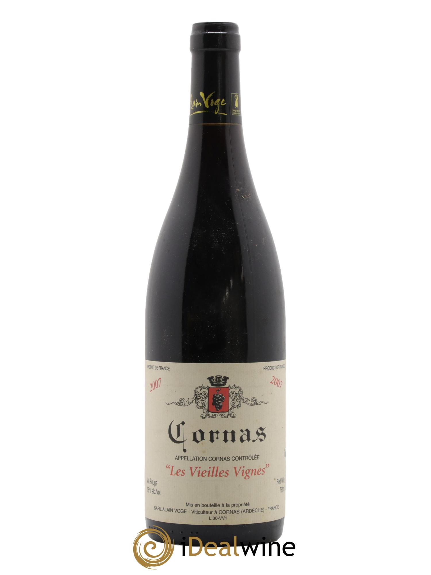 Cornas Les Vieilles Vignes Alain Voge (Domaine) 2007 - Lot de 1 bouteille - 0