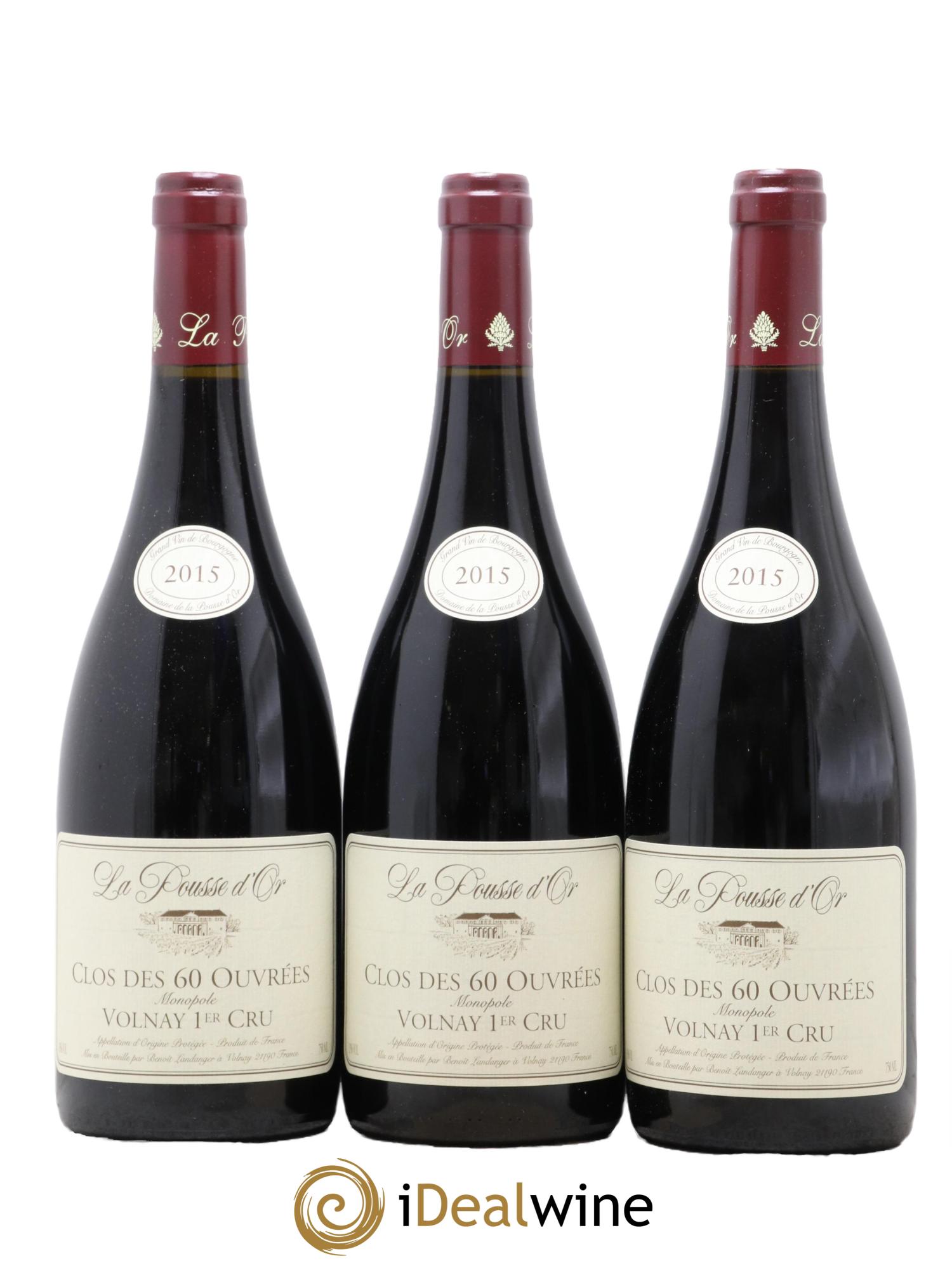 Volnay 1er Cru Clos des 60 ouvrées La Pousse d'Or (Domaine de) 2015 - Lot de 3 bouteilles - 0