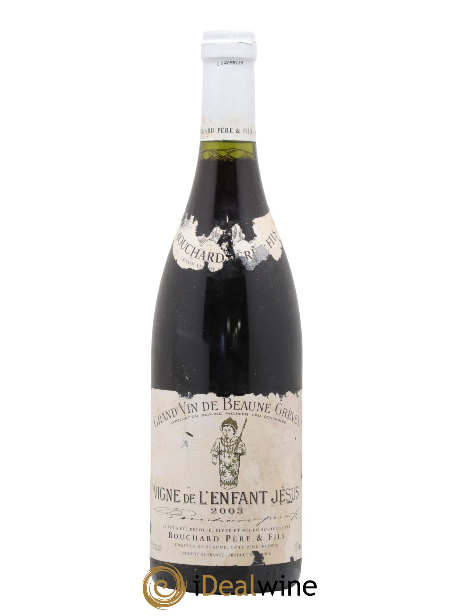 Beaune 1er Cru Grèves - Vigne de l'Enfant Jésus Bouchard Père & Fils 2003 - Lot de 1 bouteille - 0