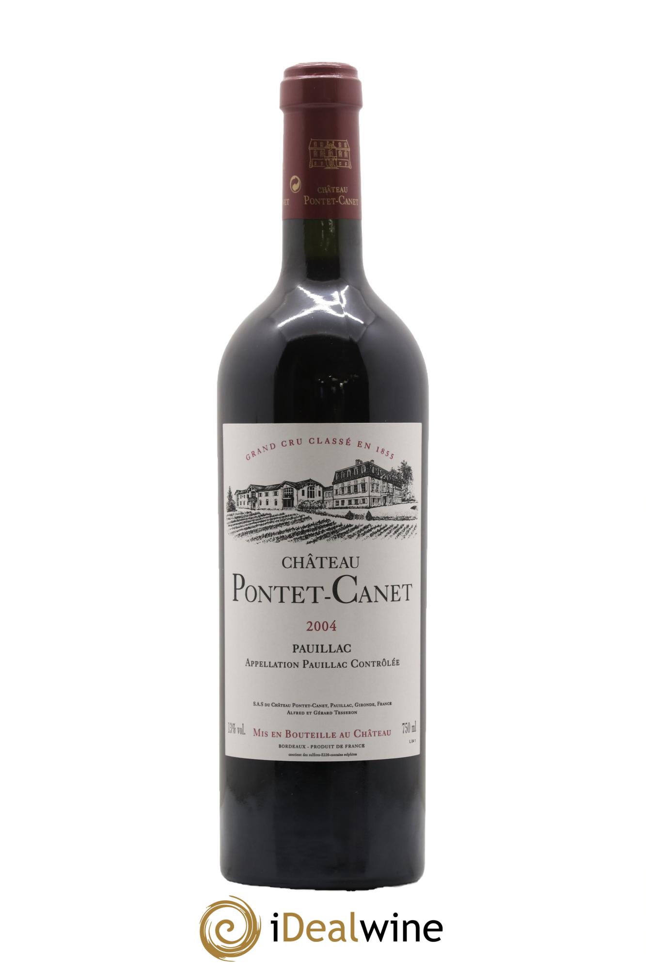 Château Pontet Canet 5ème Grand Cru Classé 2004 - Lot de 1 bouteille - 0