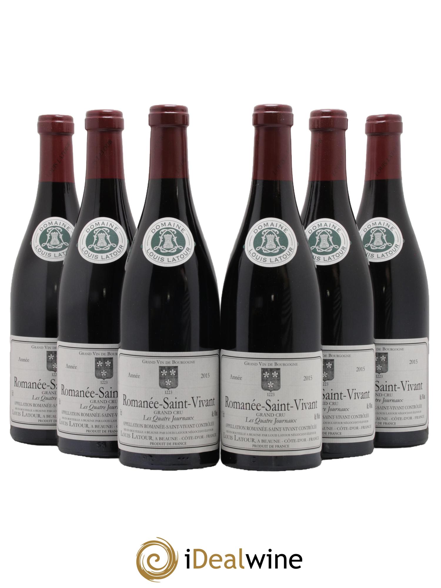 Romanée-Saint-Vivant Grand Cru Les Quatre Journaux Louis Latour 2015 - Lot de 6 bouteilles - 0