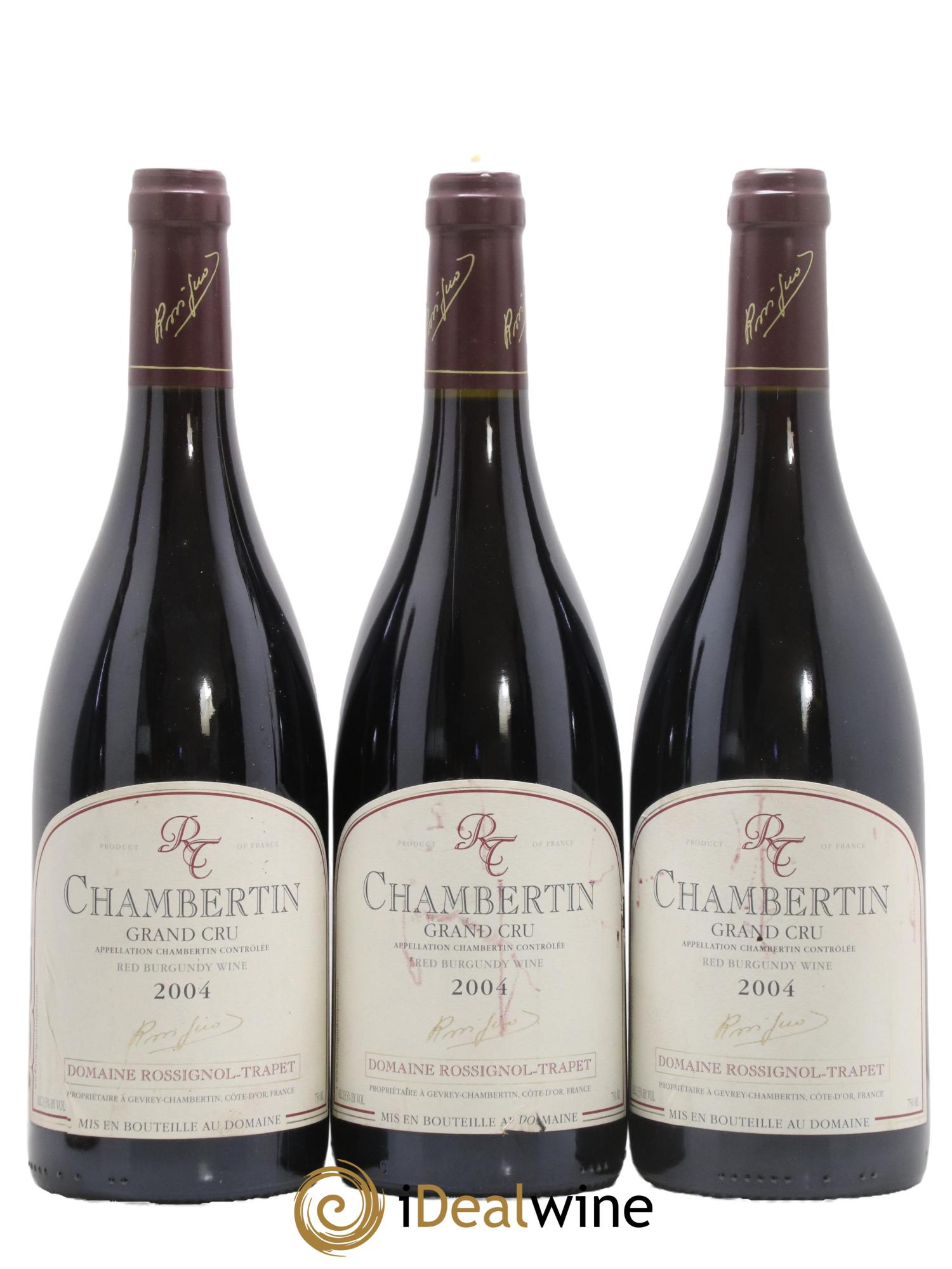 Chambertin Grand Cru Rossignol-Trapet (Domaine) 2004 - Posten von 3 Flaschen - 0