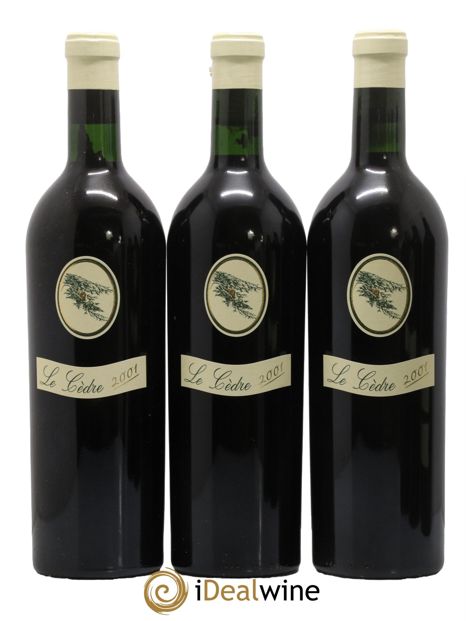 Cahors Château du Cèdre Cuvée Le Cèdre Pascal et Jean-Marc Verhaeghe 2001 - Lot de 3 bouteilles - 0