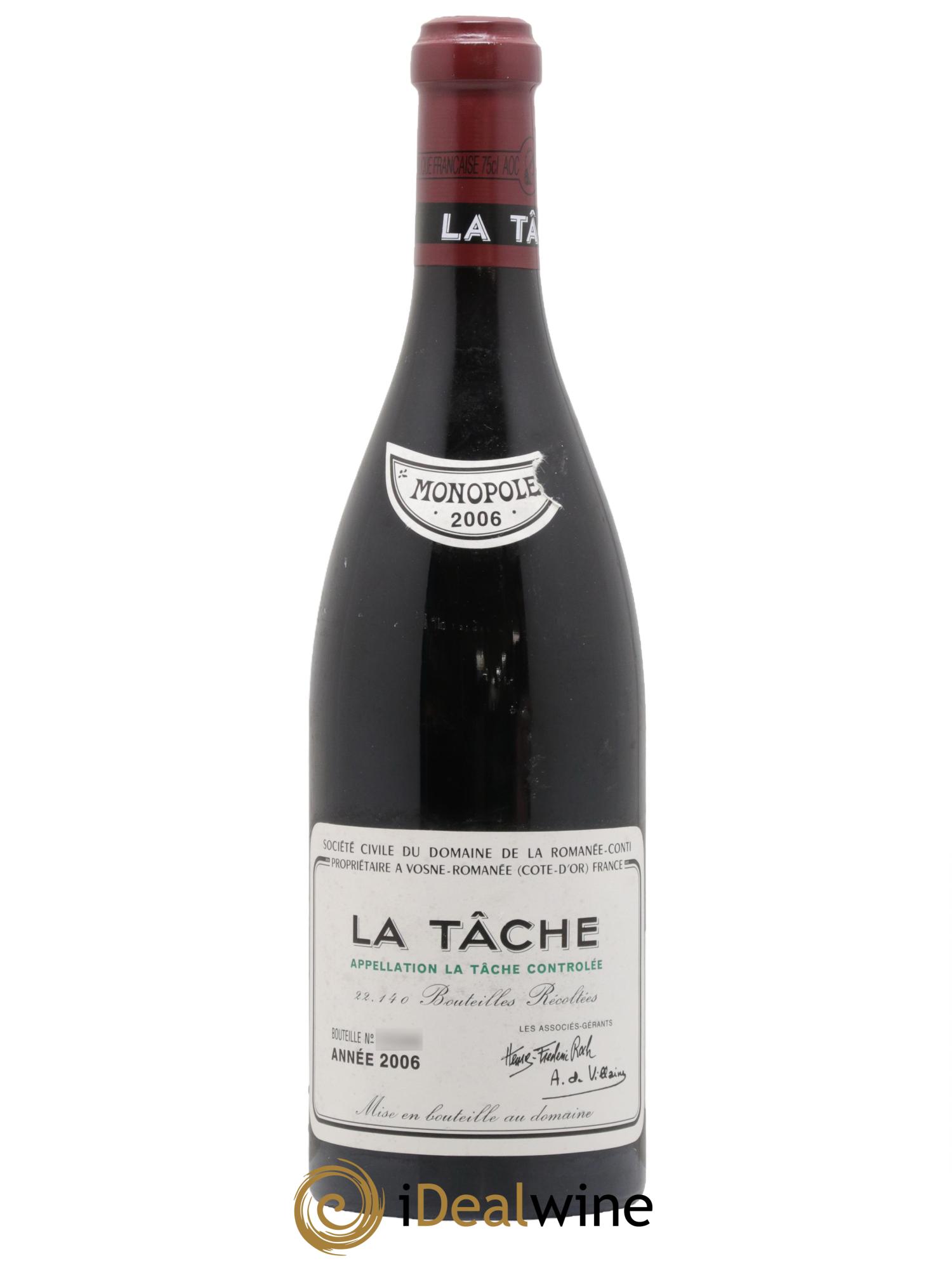 La Tâche Grand Cru Domaine de la Romanée-Conti 2006 - Lotto di 1 bottiglia - 0