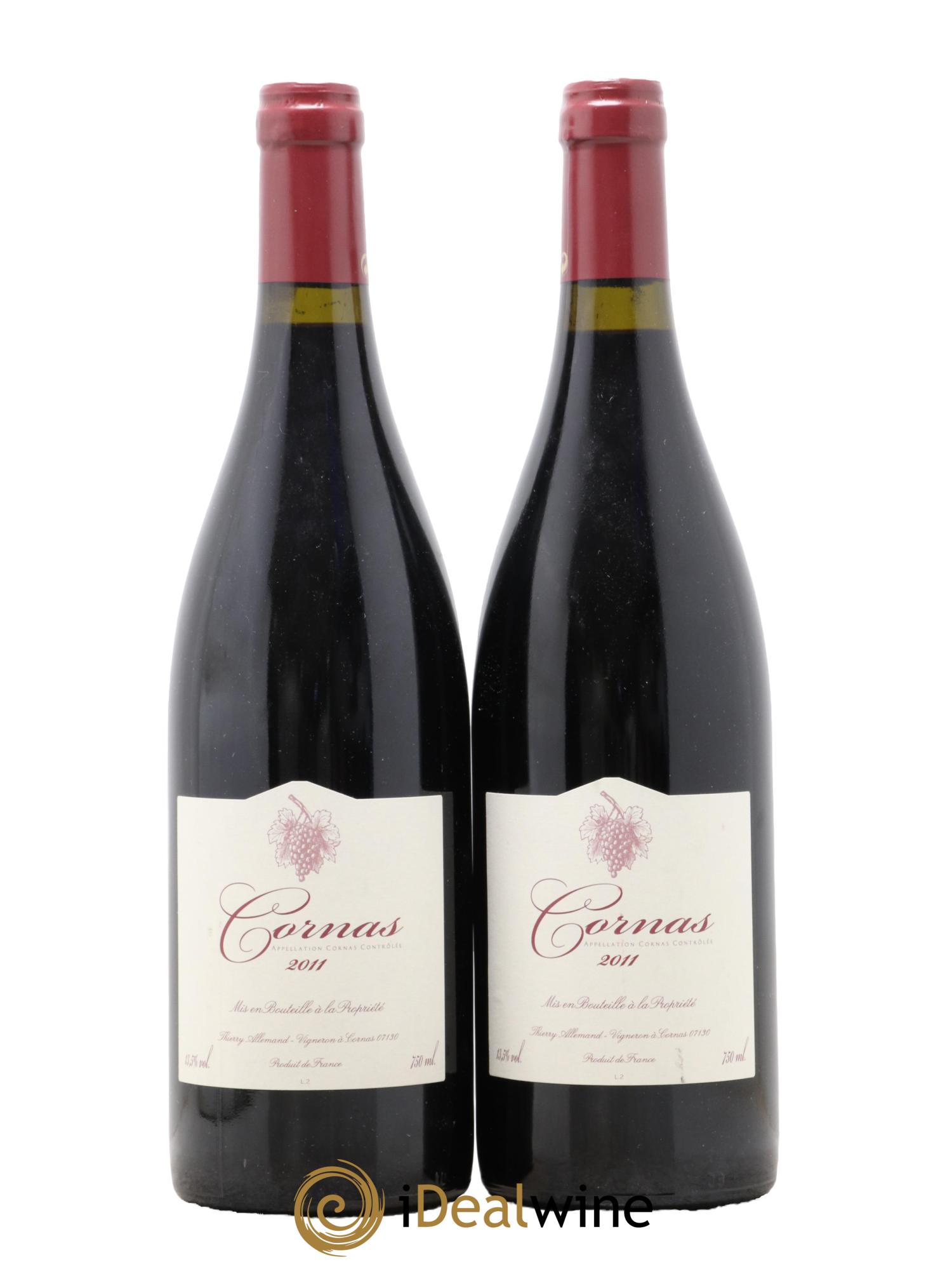 Cornas Cuvée sans soufre Thierry Allemand 2011 - Lot of 2 bottles - 0