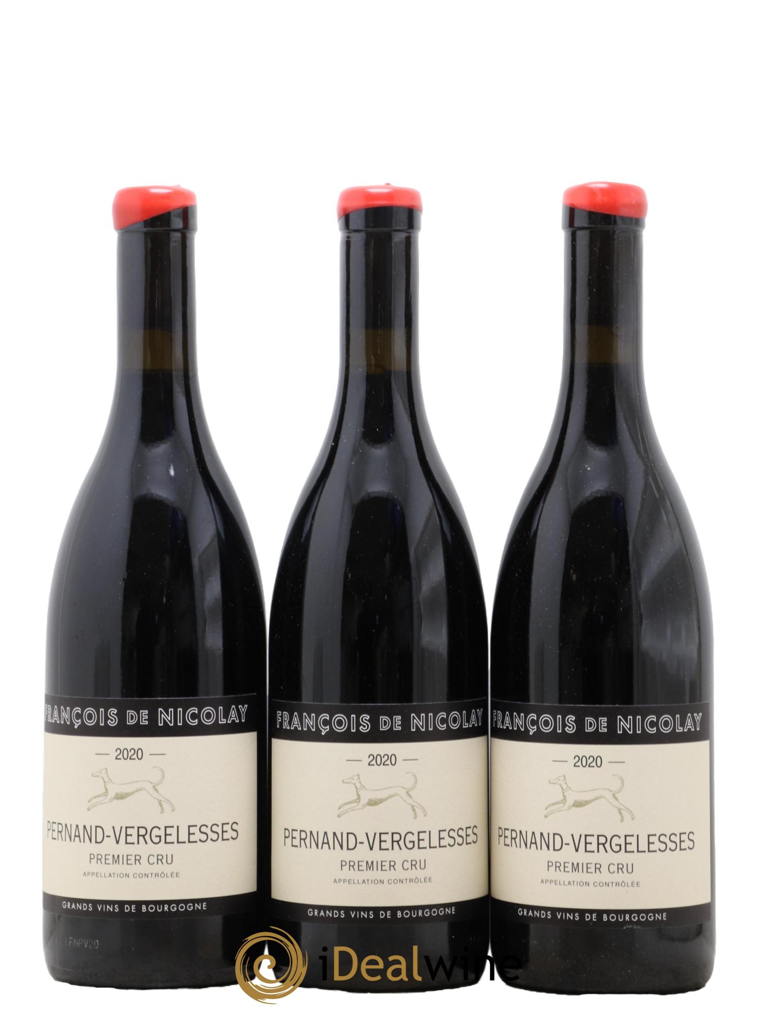 Pernand-Vergelesses 1er Cru François De Nicolay 2020 - Lot of 3 bottles - 0