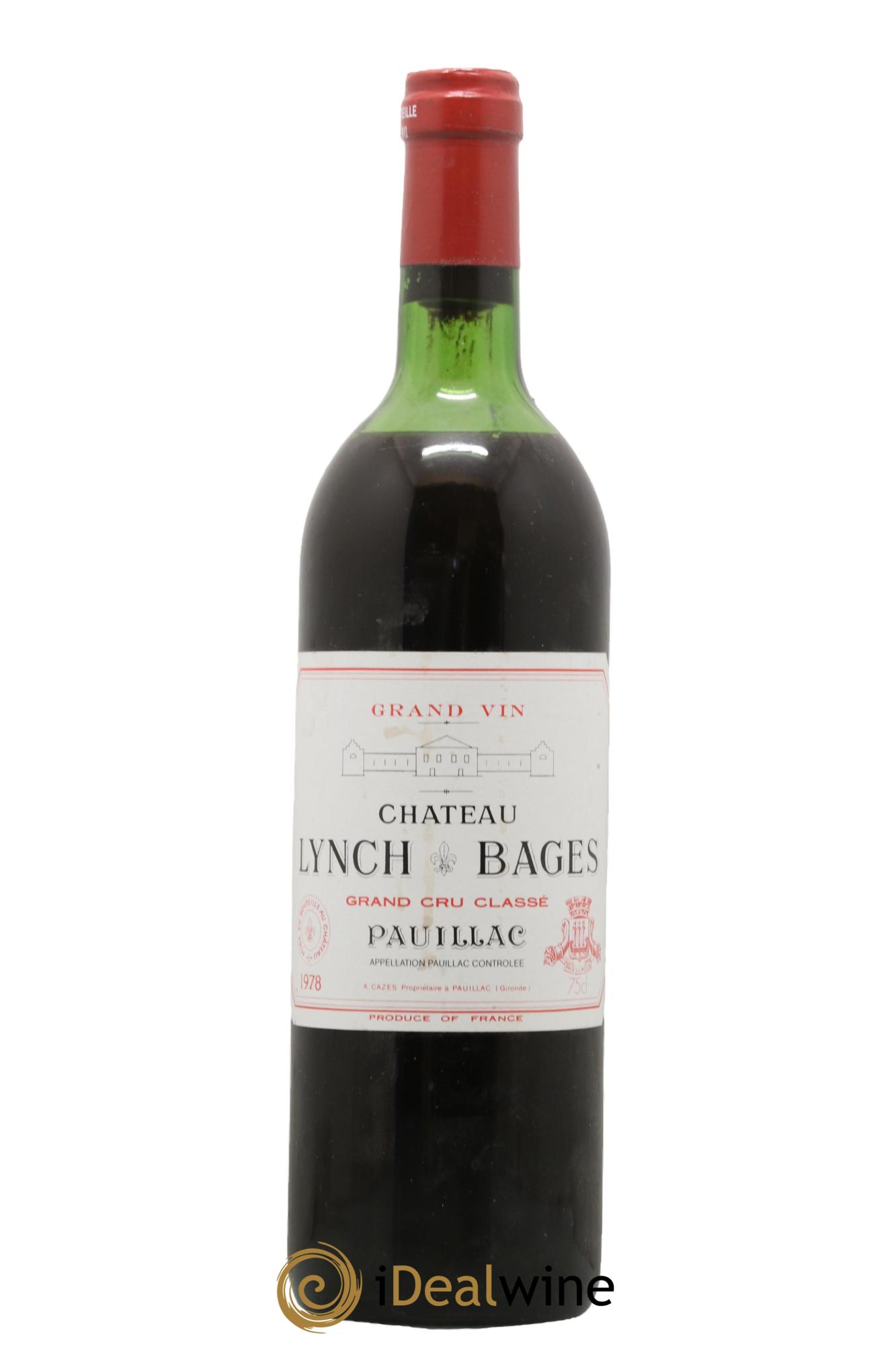 Château Lynch Bages 5ème Grand Cru Classé 1978 - Lot de 1 bouteille - 0