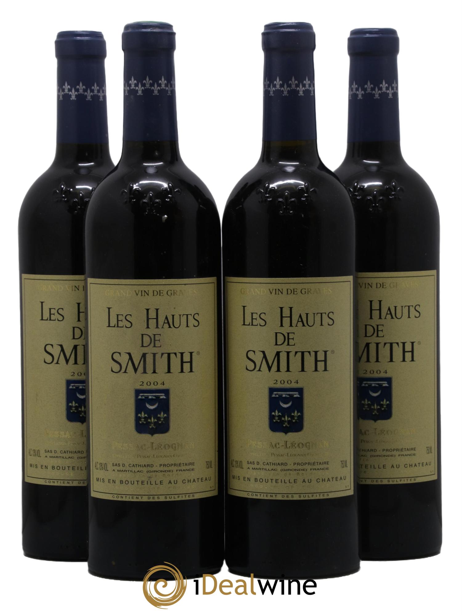 Les Hauts de Smith Second Vin 2004 - Lot of 4 bottles - 0