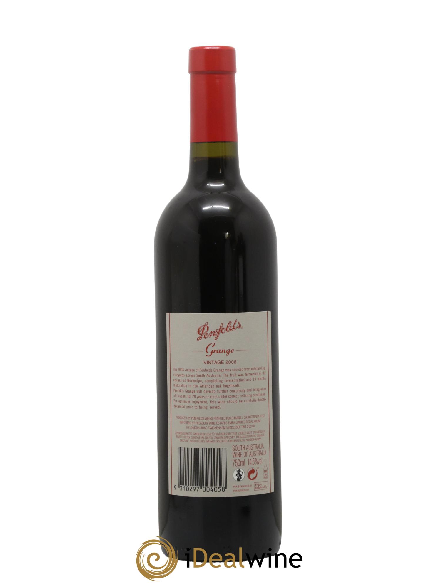 South Australia Penfolds Wines Grange Bin 95  2008 - Lot of 1 bottle - 1