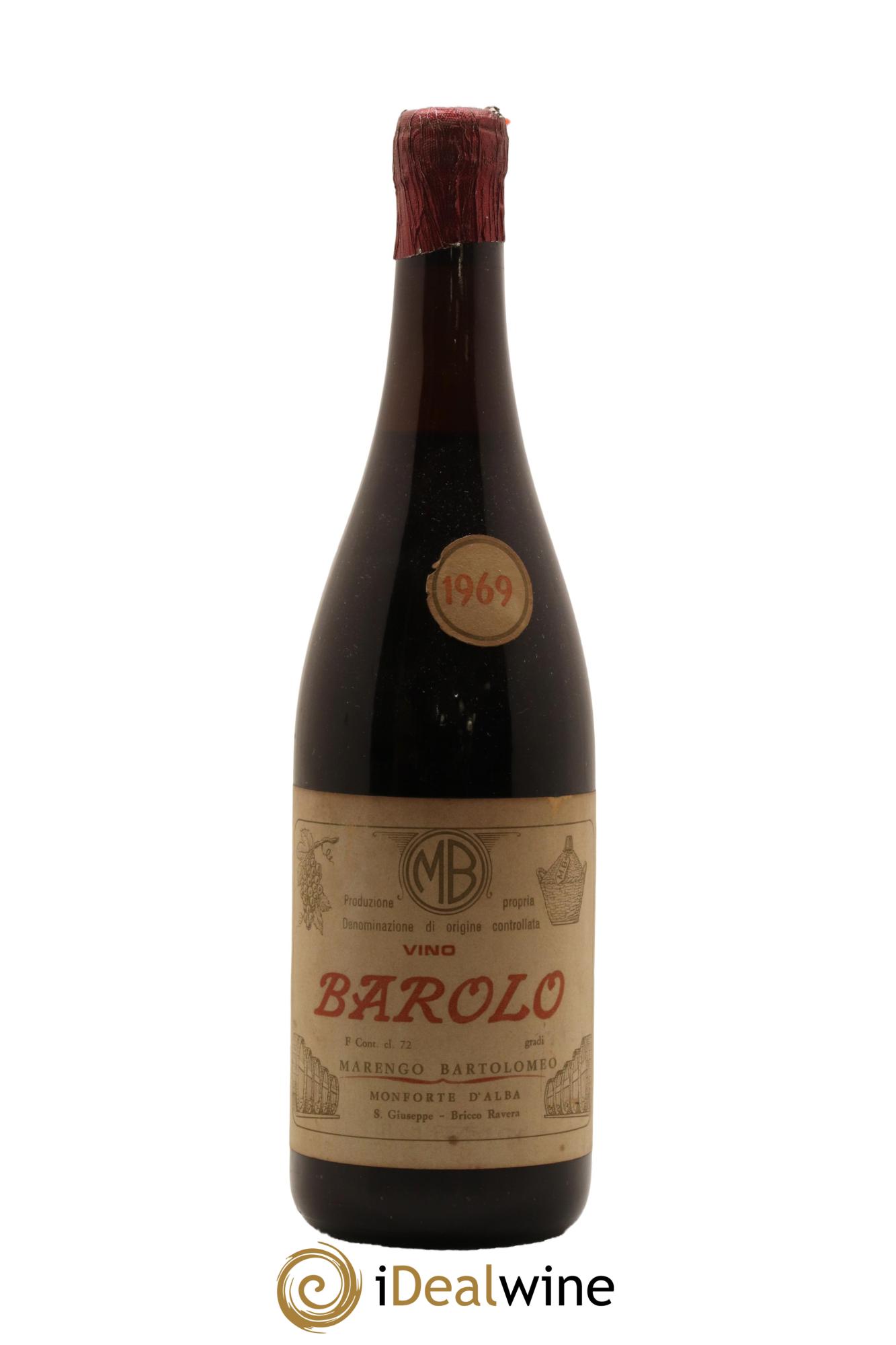 Barolo DOCG Bartolomeo Marengo 1969 - Lotto di 1 bottiglia - 0