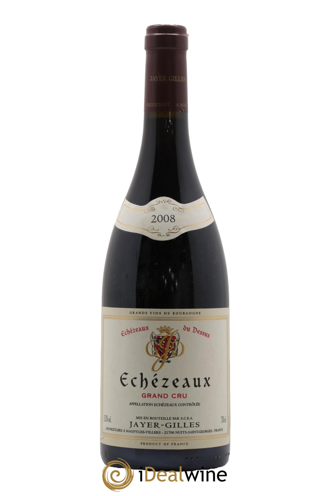 Echezeaux Grand Cru Du Dessus Hoffmann-Jayer (anciennement Jayer-Gilles)  2008 - Posten von 1 Flasche - 0