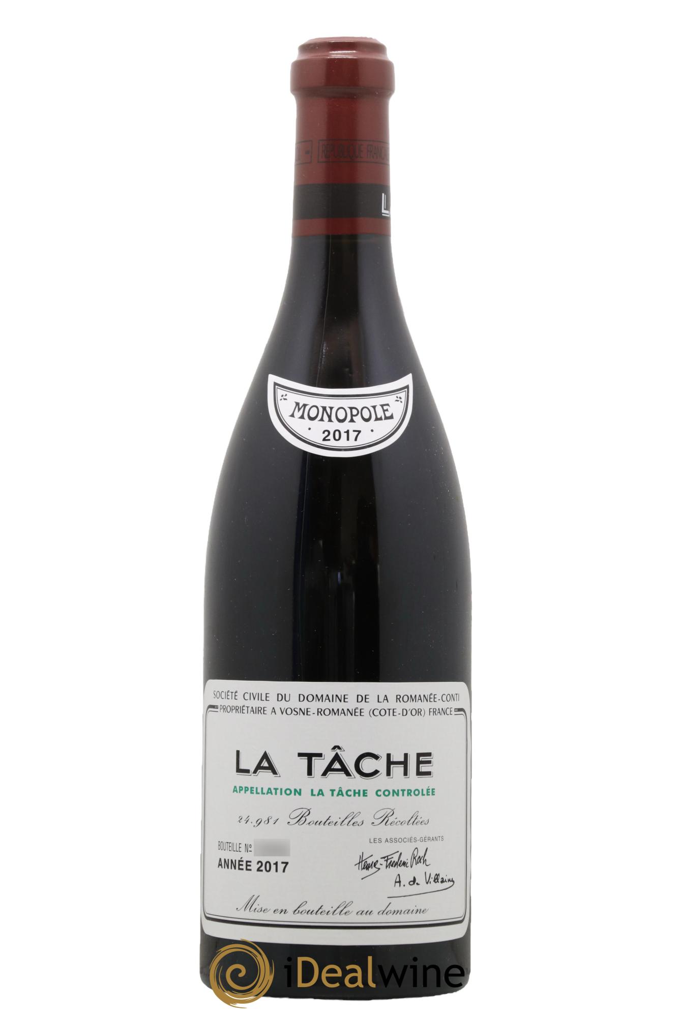 La Tâche Grand Cru Domaine de la Romanée-Conti 2017 - Lot de 1 bouteille - 0