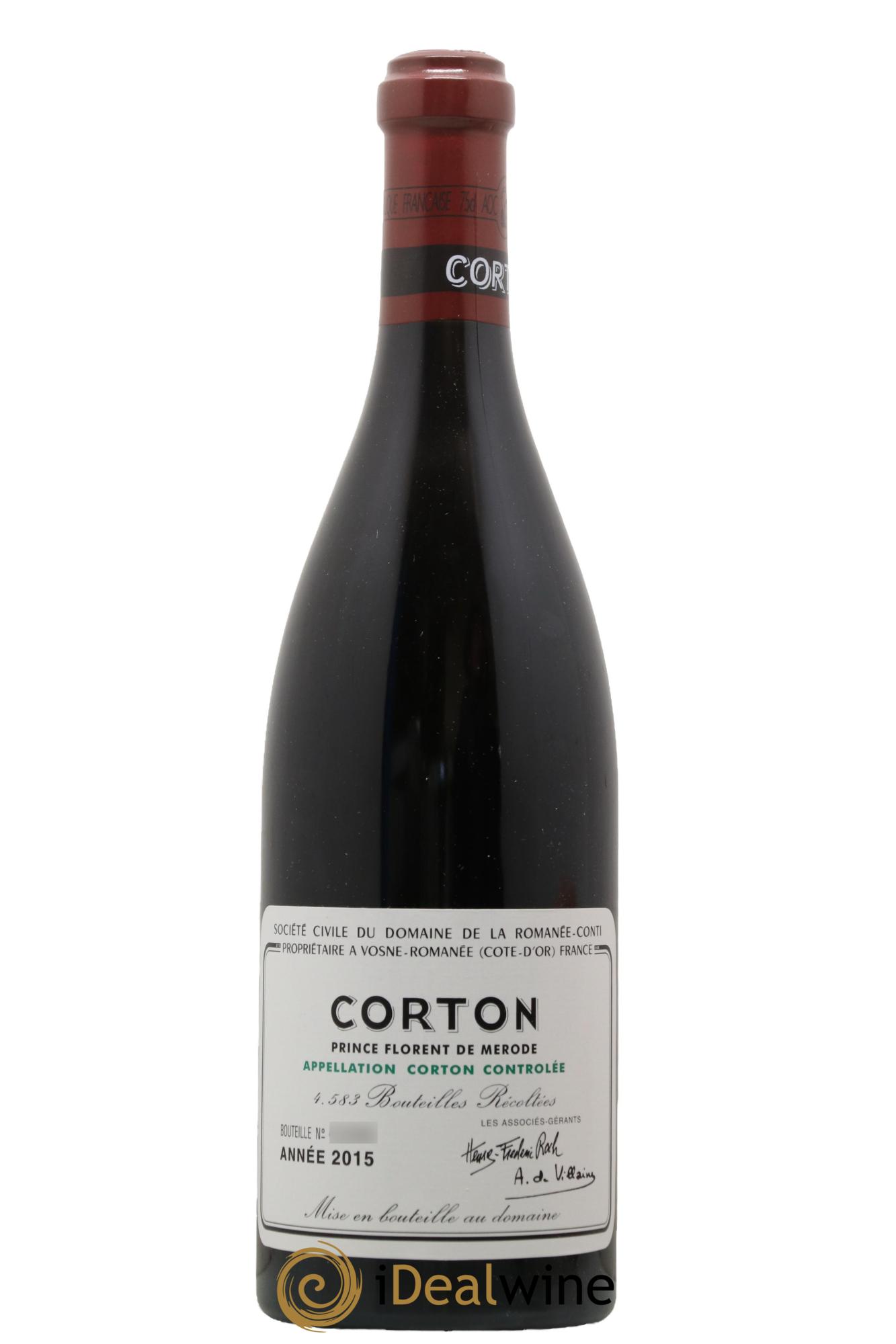 Corton Grand Cru Domaine de la Romanée-Conti 2015 - Lot de 1 bouteille - 0