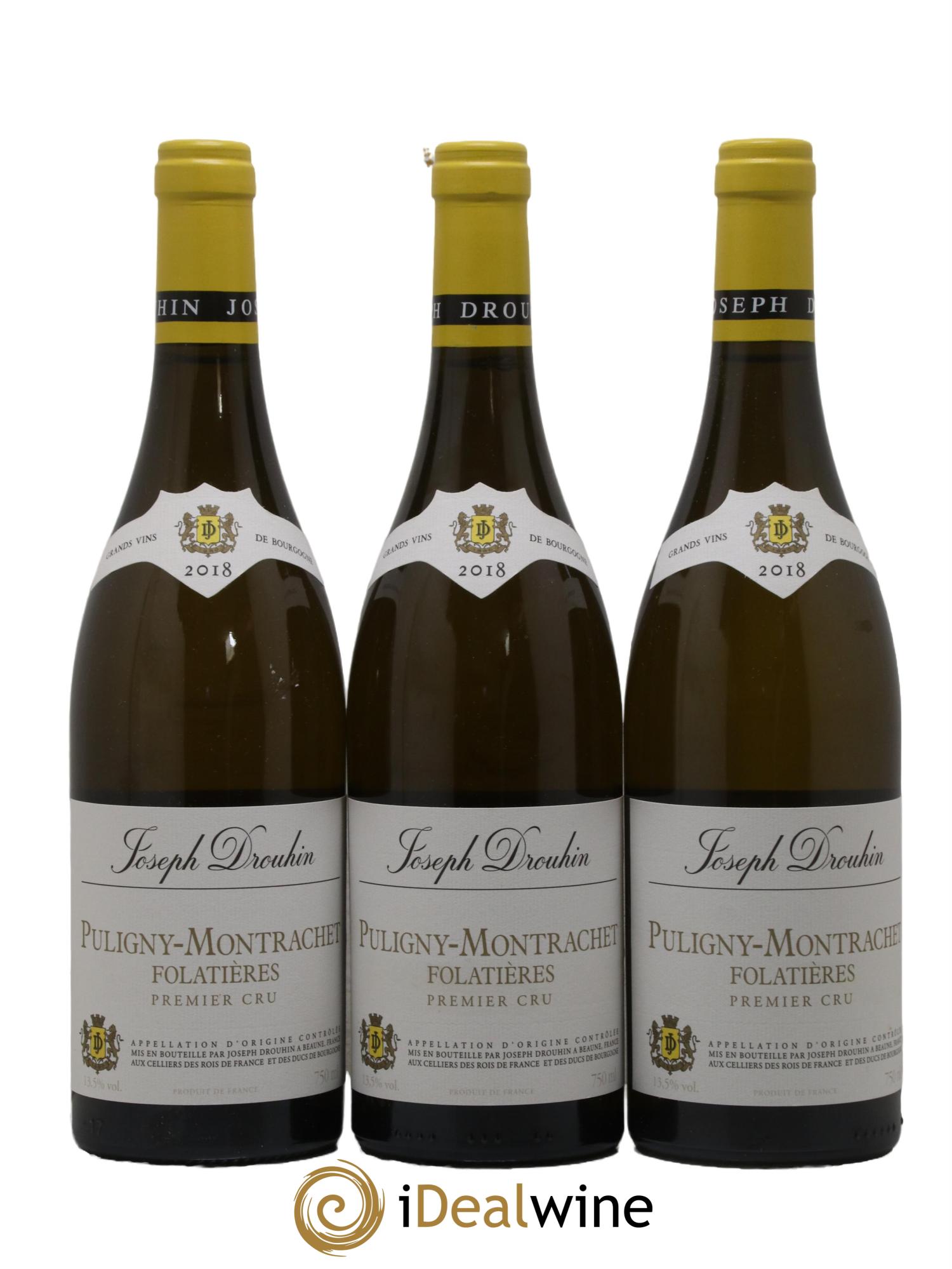 Puligny-Montrachet 1er Cru Folatières Joseph Drouhin 2018 - Posten von 3 Flaschen - 0