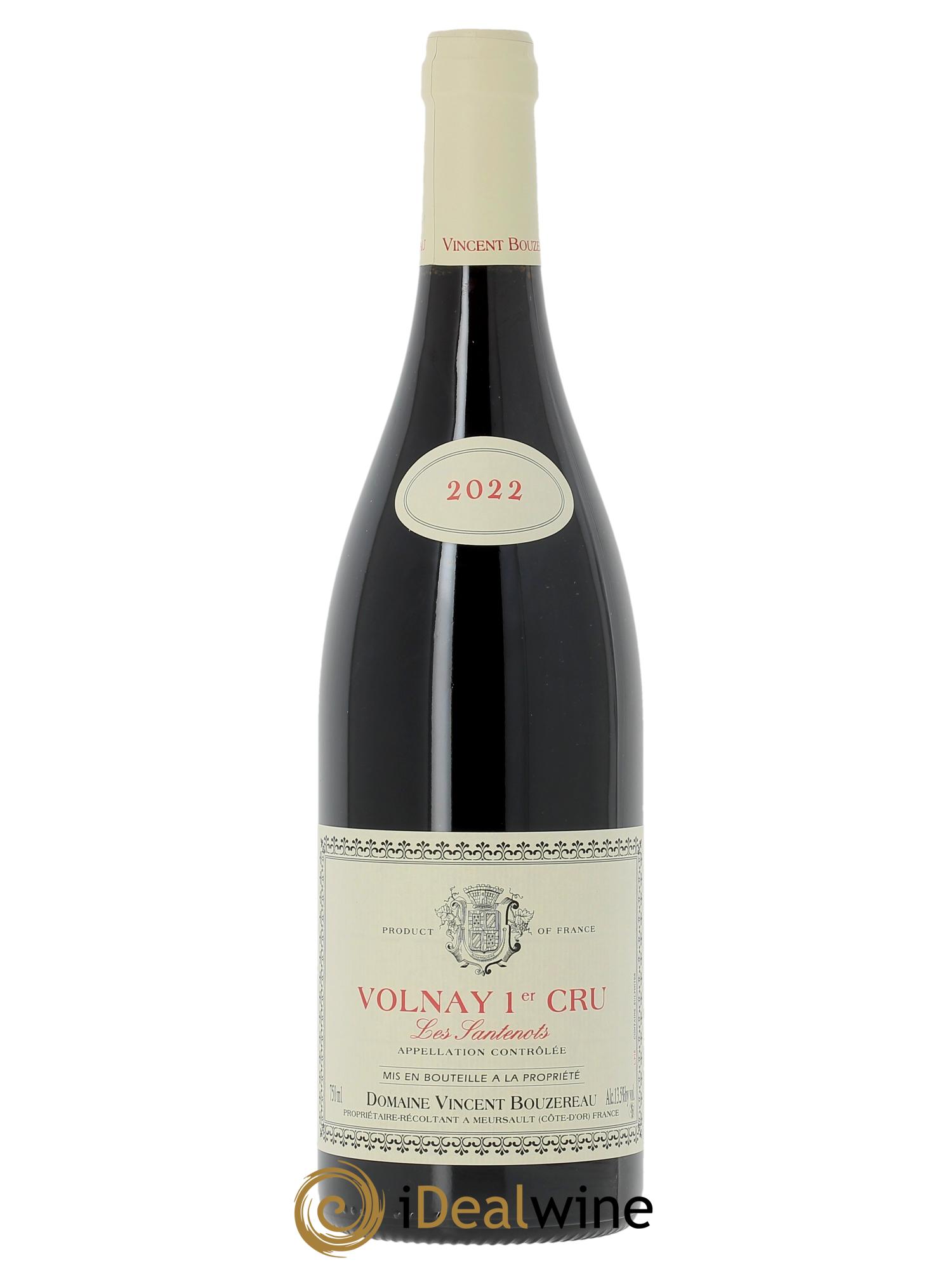 Volnay 1er Cru Santenots Vincent Bouzereau (Domaine)  2022 - Lot of 1 bottle - 0