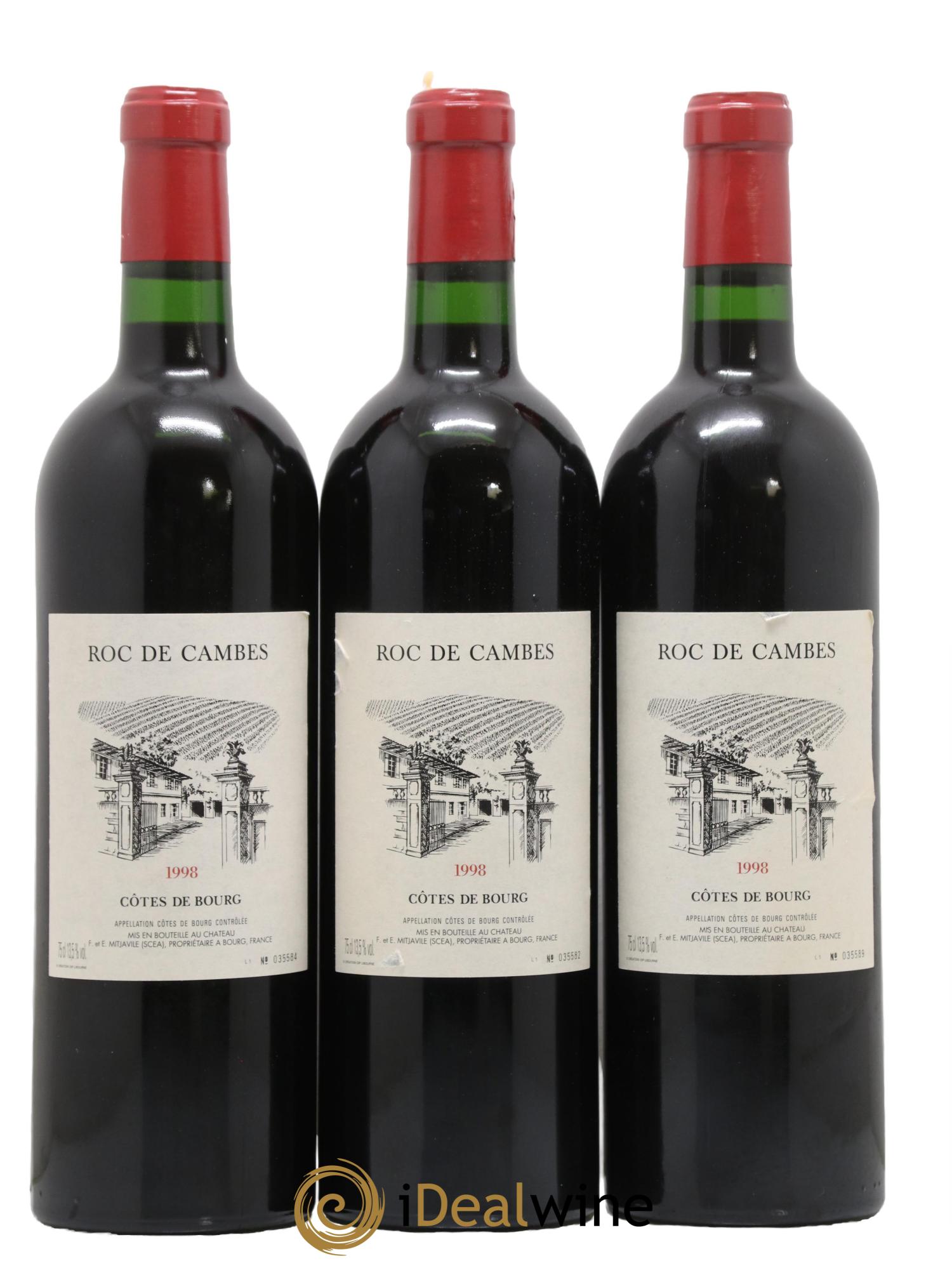 Roc de Cambes 1998 - Lot of 3 bottles - 0